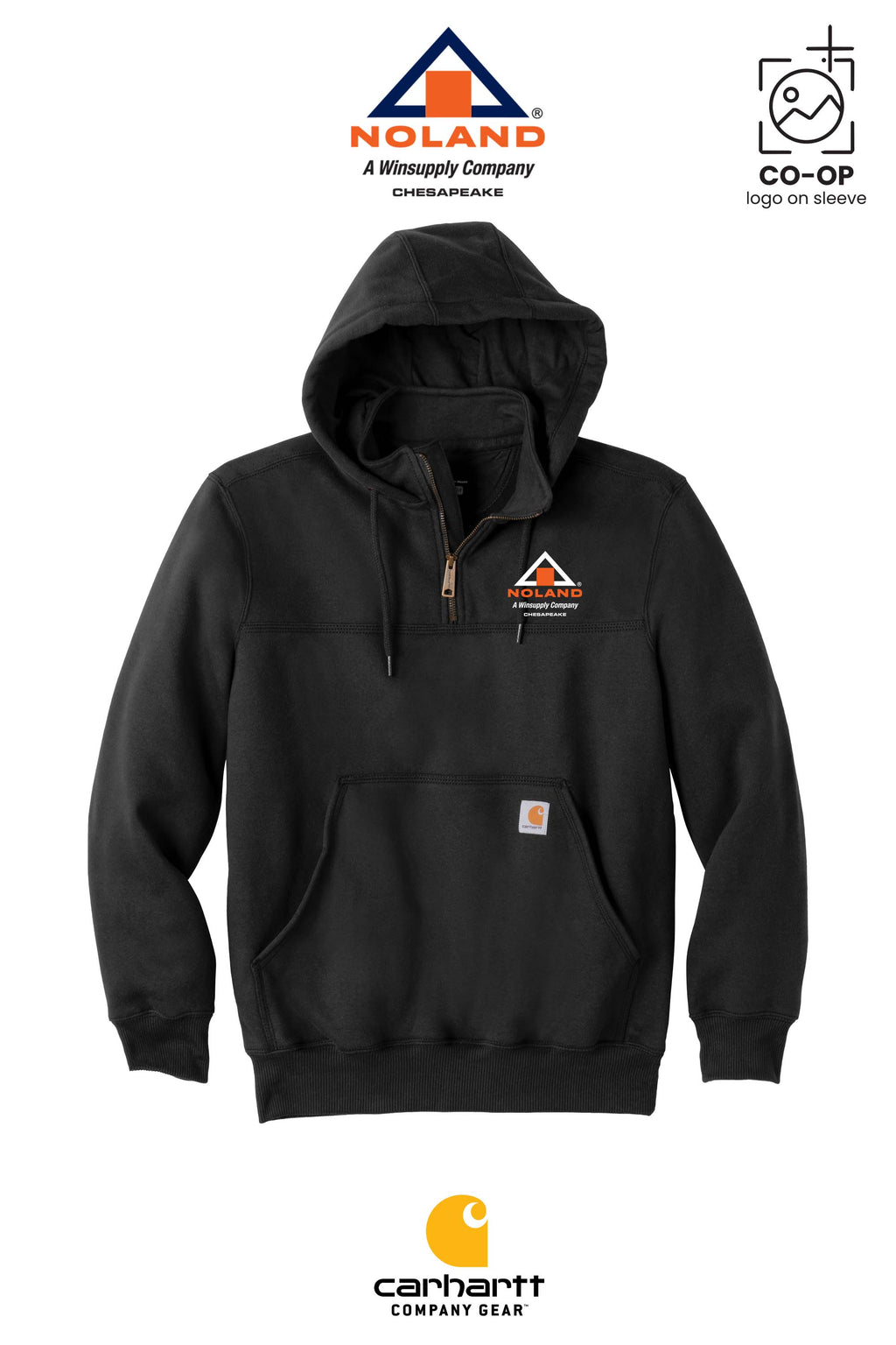 Carhartt® Rain Defender® Paxton Heavyweight Hooded Zip Mock Sweatshirt - Noland Company Chesapeake