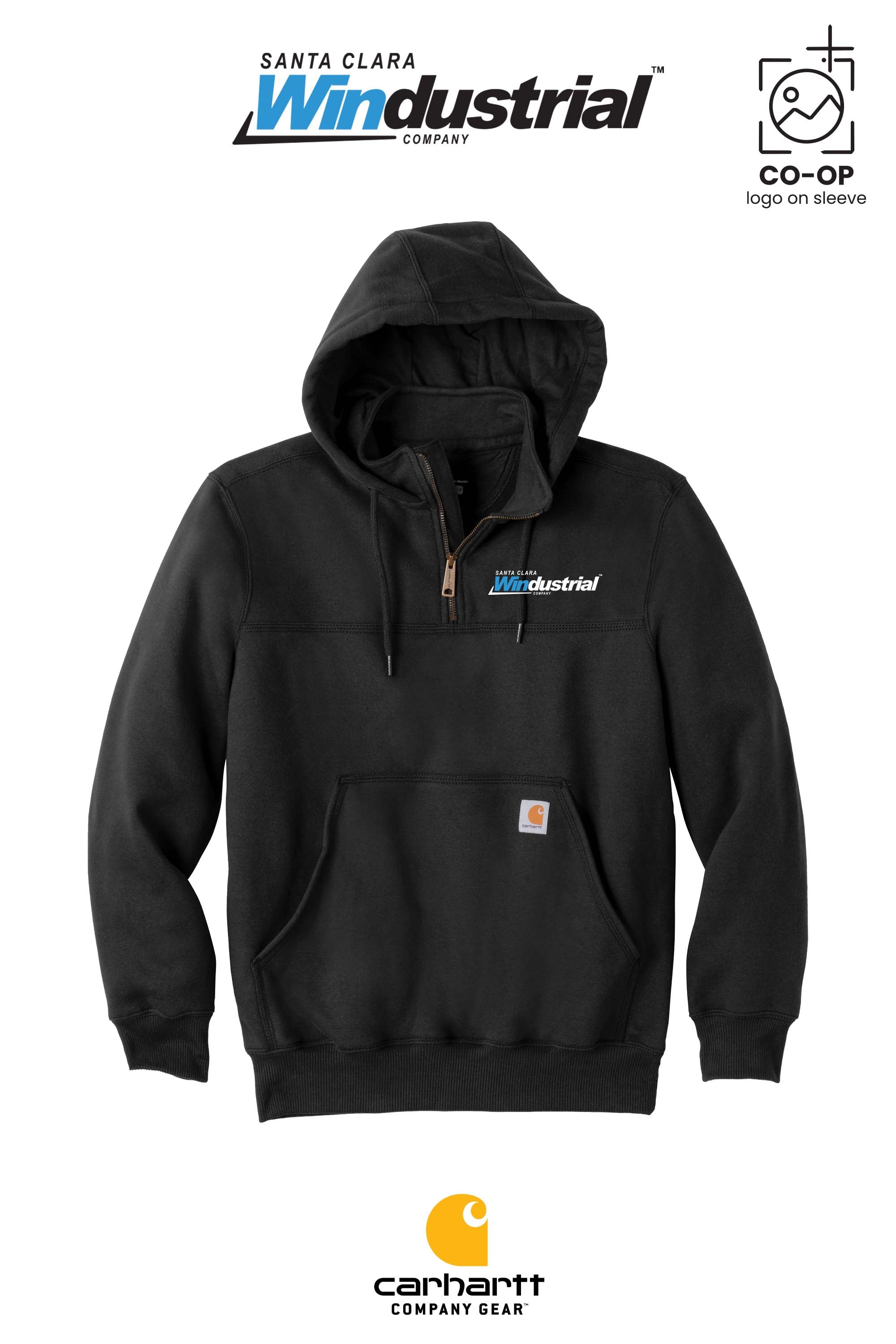 Carhartt® Rain Defender® Paxton Heavyweight Hooded Zip Mock Sweatshirt - Santa Clara Windustrial
