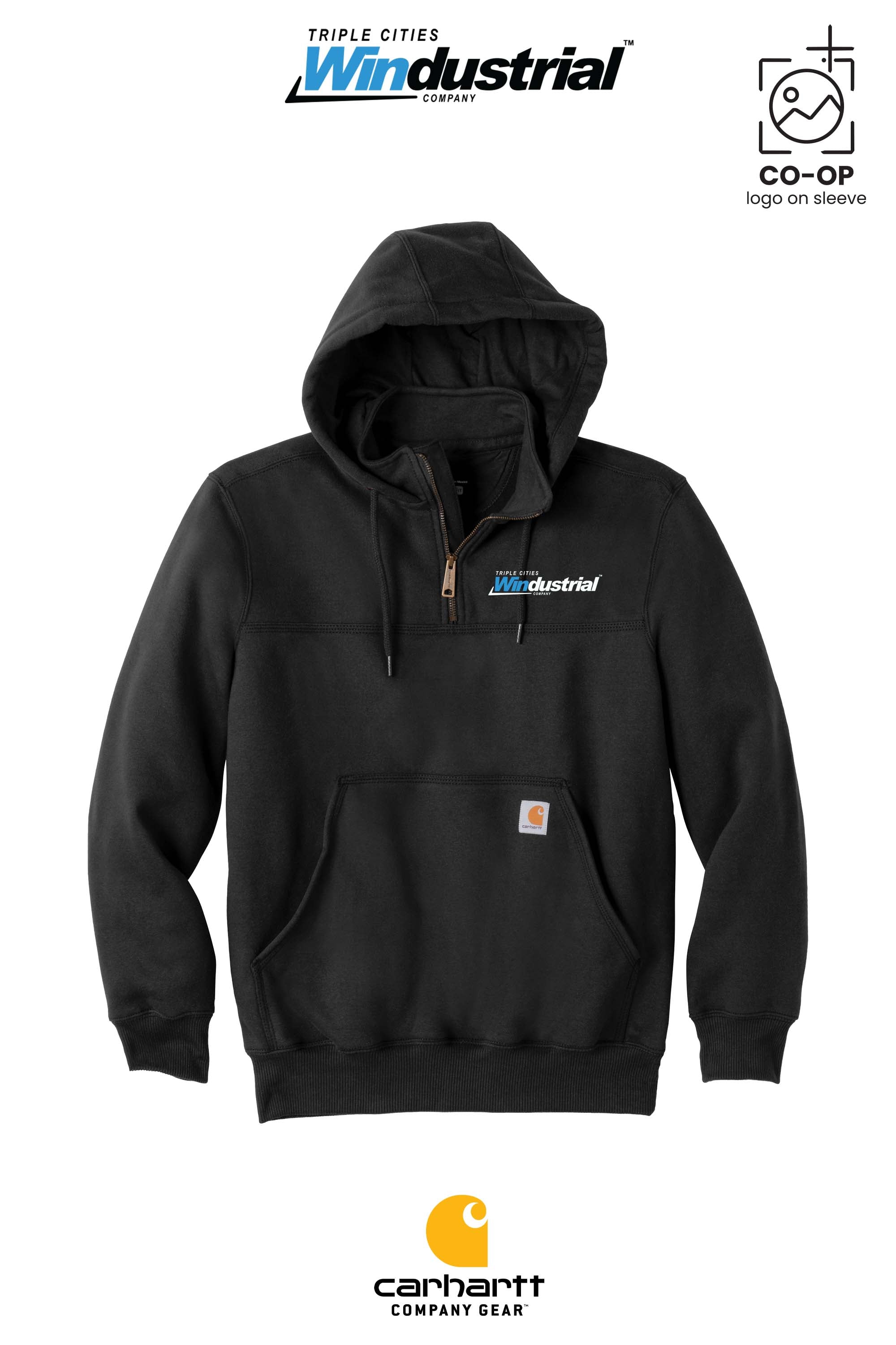 Carhartt® Rain Defender® Paxton Heavyweight Hooded Zip Mock Sweatshirt - Windustrial Triple Cities