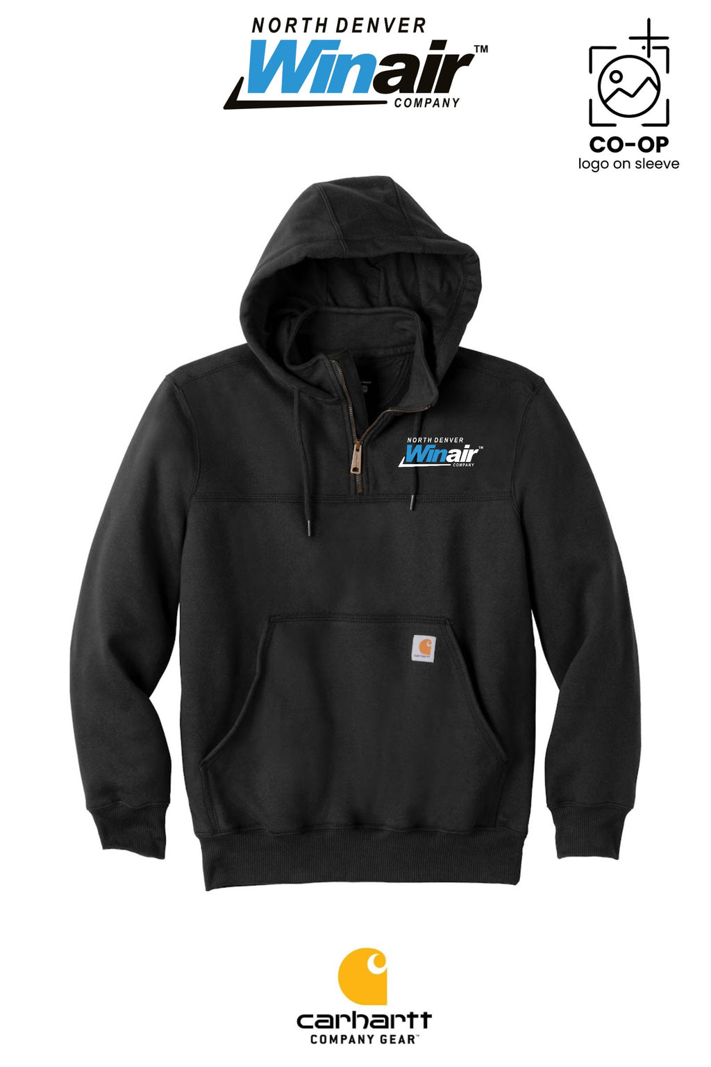 Carhartt® Rain Defender® Paxton Heavyweight Hooded Zip Mock Sweatshirt - North Denver Winair