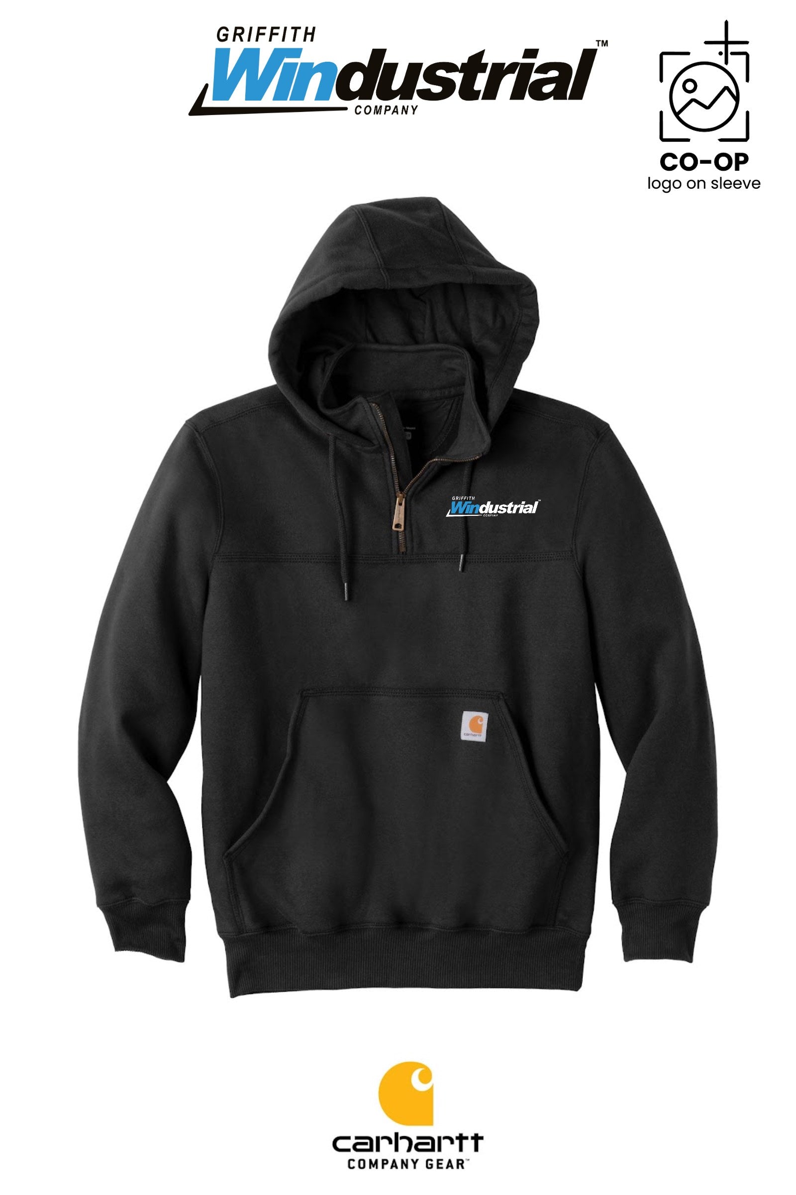 Carhartt® Rain Defender® Paxton Heavyweight Hooded Zip Mock Sweatshirt - Griffith Windustrial