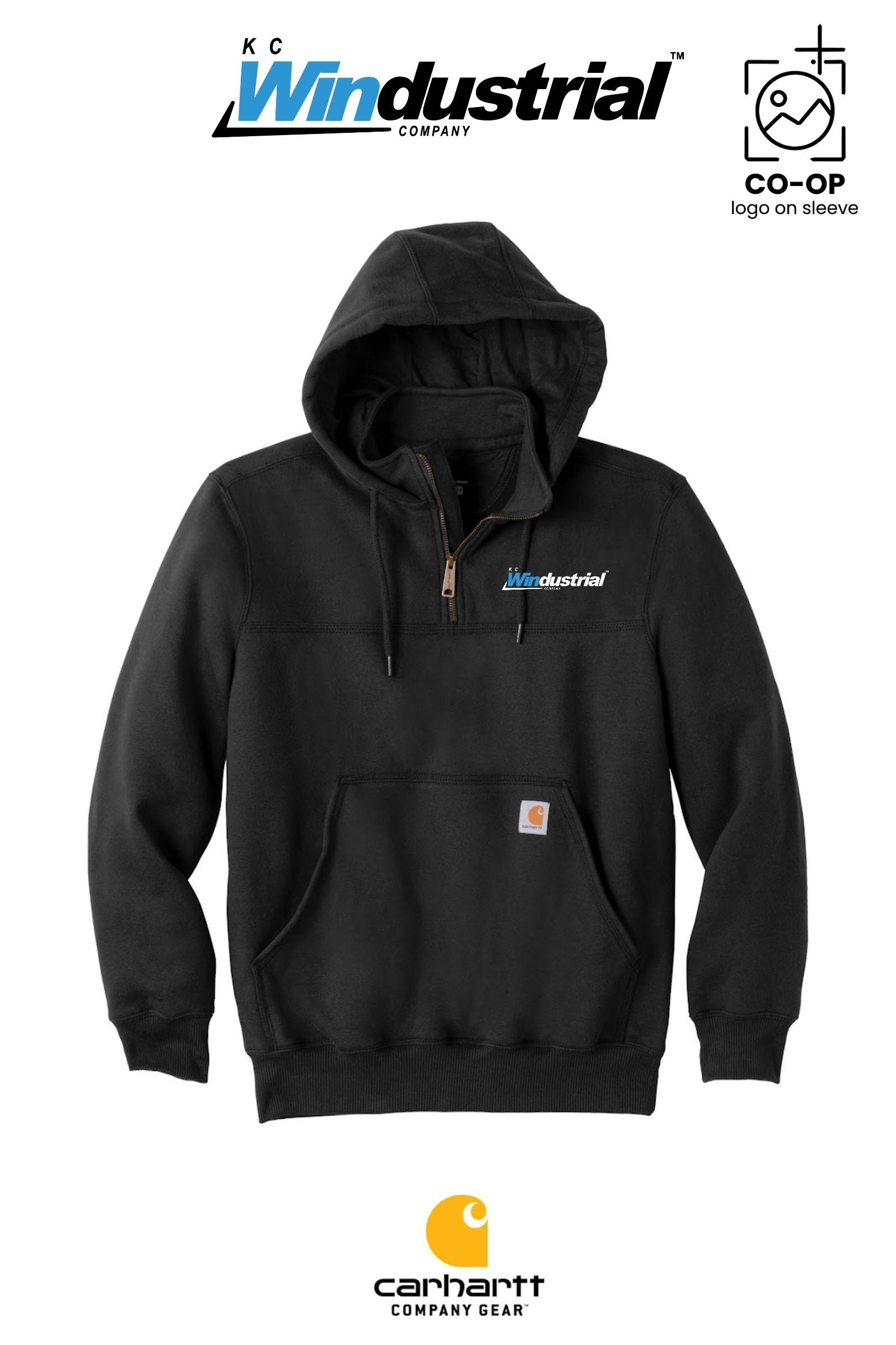 Carhartt® Rain Defender® Paxton Heavyweight Hooded Zip Mock Sweatshirt - KC Windustrial