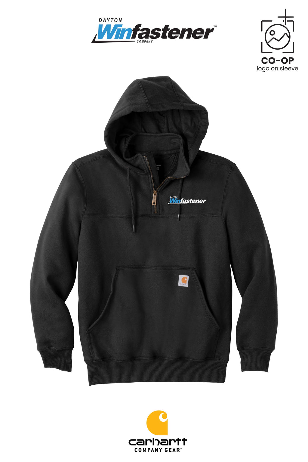 Carhartt® Rain Defender® Paxton Heavyweight Hooded Zip Mock Sweatshirt - Dayton Winfastener