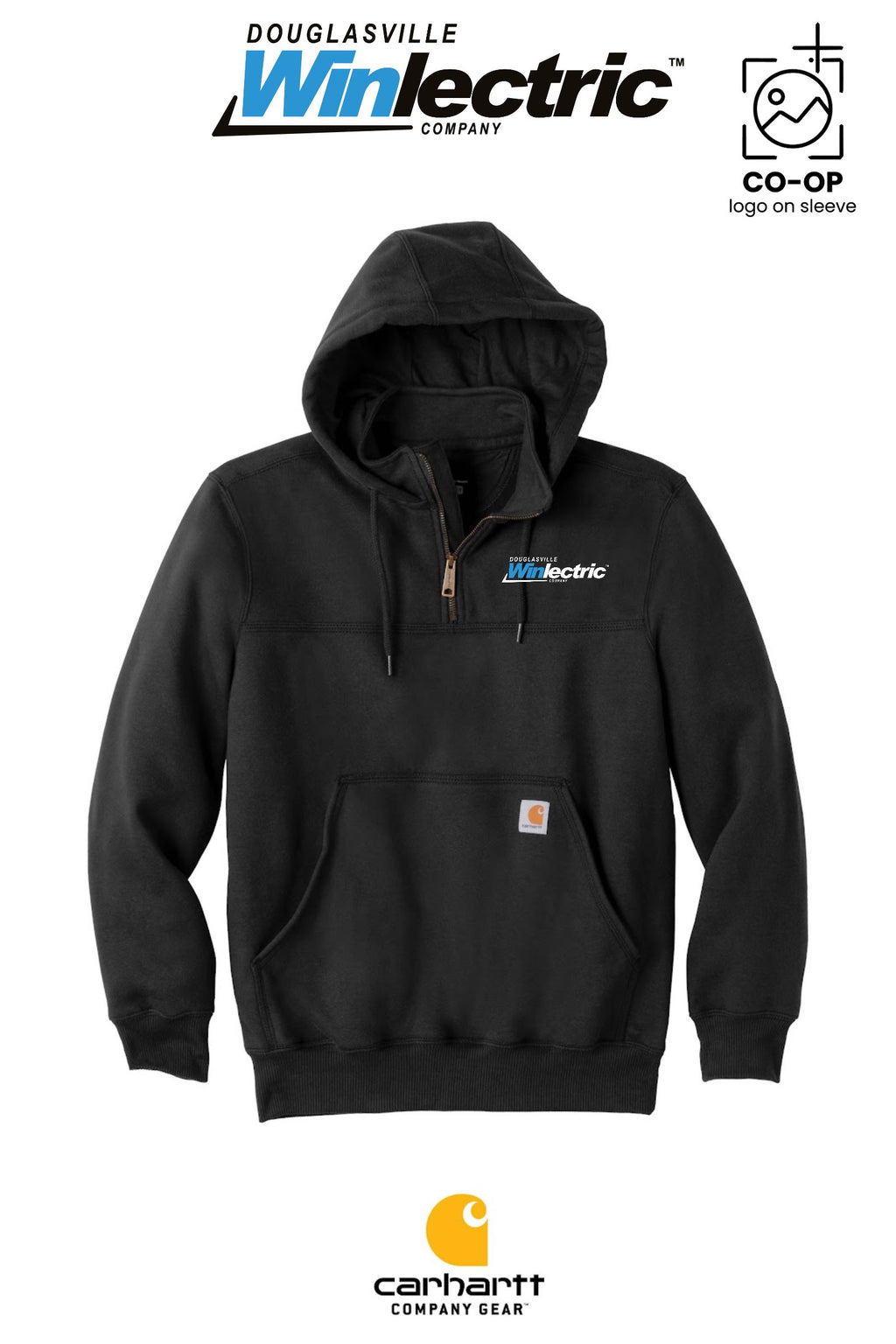 Carhartt® Rain Defender® Paxton Heavyweight Hooded Zip Mock Sweatshirt - Douglasville Winlectric