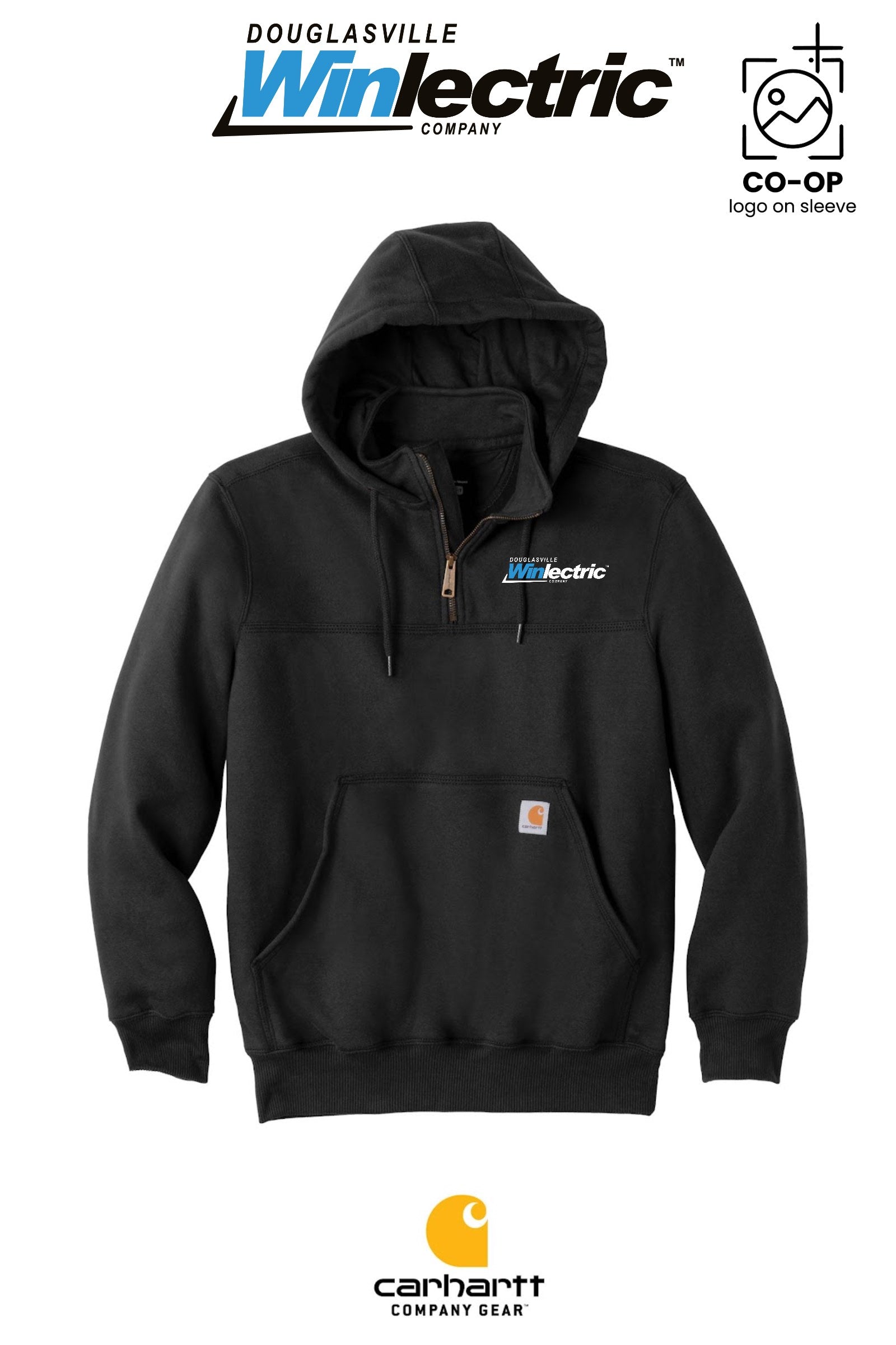 Carhartt® Rain Defender® Paxton Heavyweight Hooded Zip Mock Sweatshirt - Douglasville Winlectric