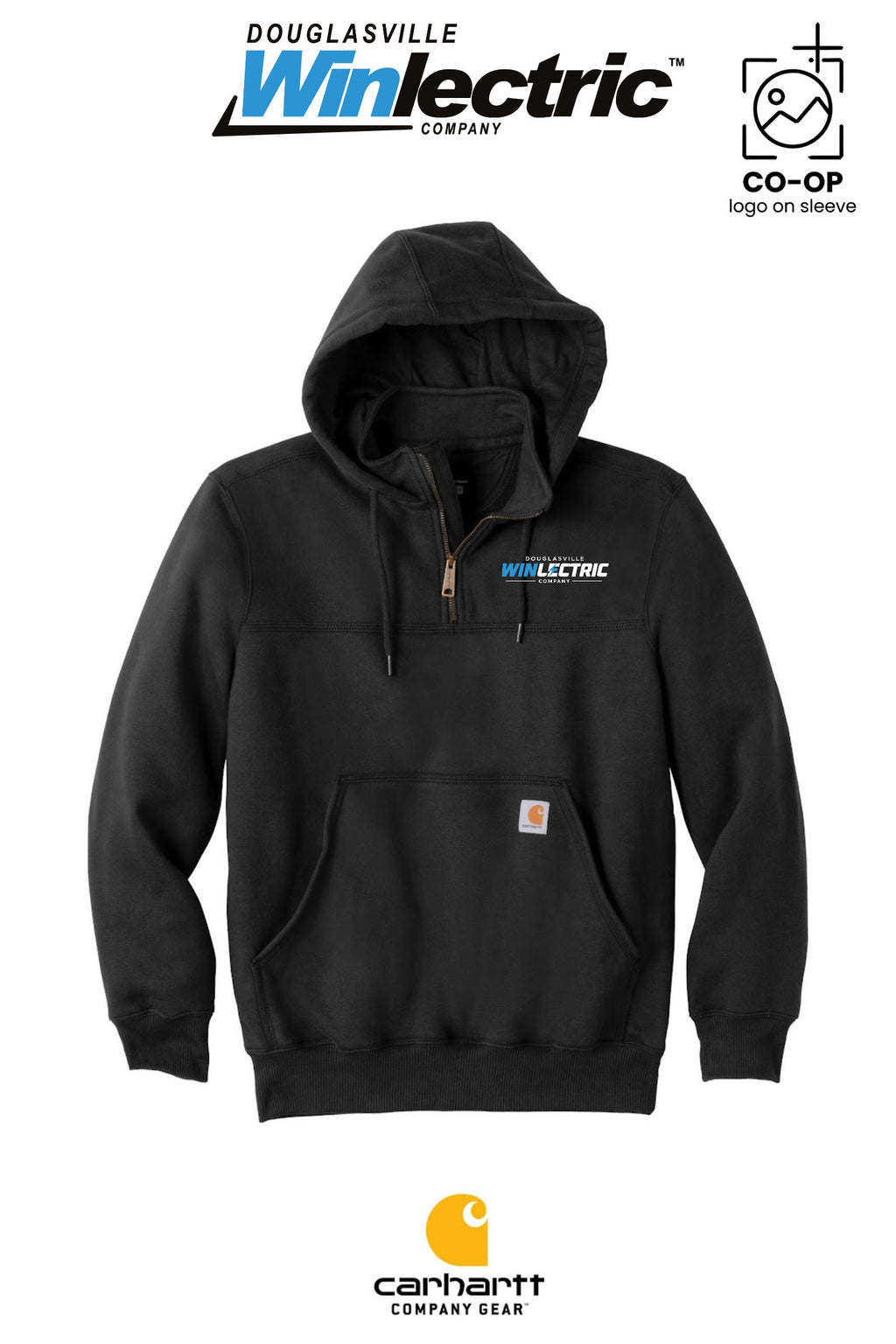 Carhartt® Rain Defender® Paxton Heavyweight Hooded Zip Mock Sweatshirt - Douglasville Winlectric