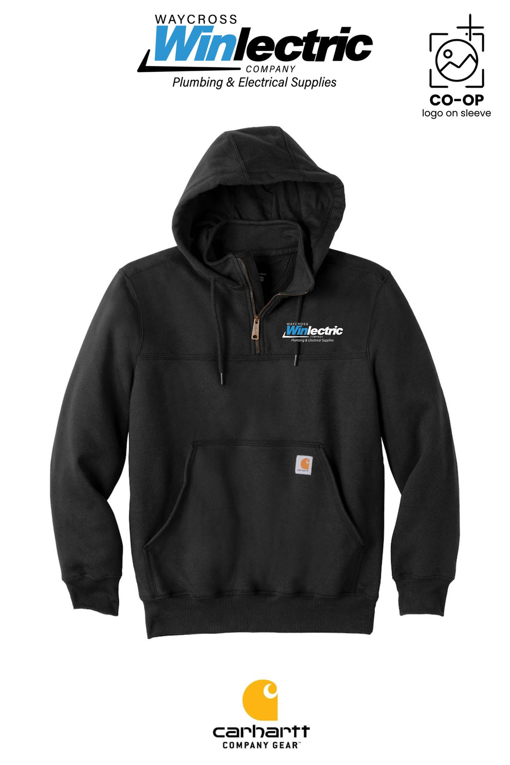 Carhartt® Rain Defender® Paxton Heavyweight Hooded Zip Mock Sweatshirt - Waycross Winlectric
