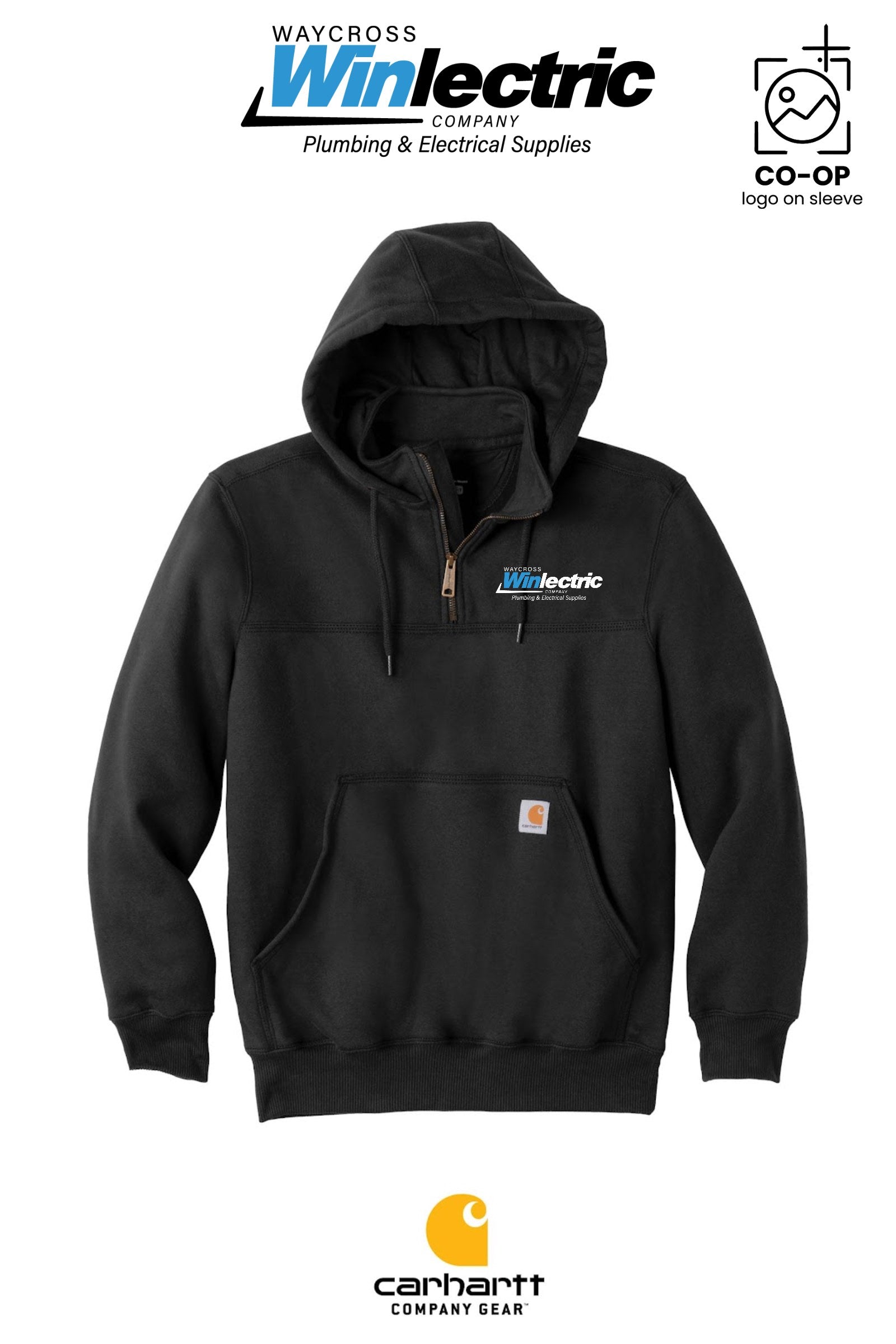 Carhartt® Rain Defender® Paxton Heavyweight Hooded Zip Mock Sweatshirt - Waycross Winlectric