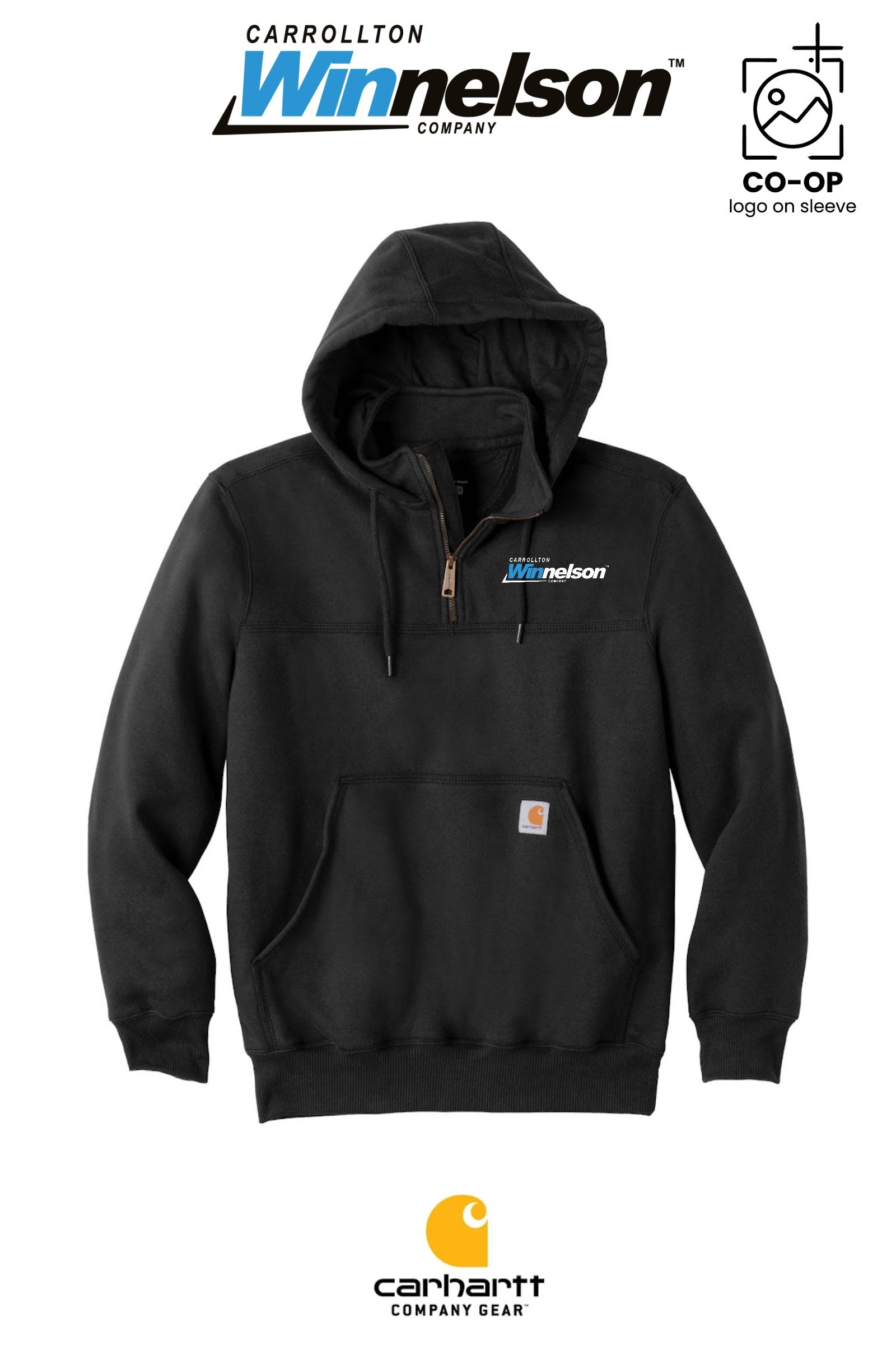 Carhartt® Rain Defender® Paxton Heavyweight Hooded Zip Mock Sweatshirt - Carrollton Winnelson