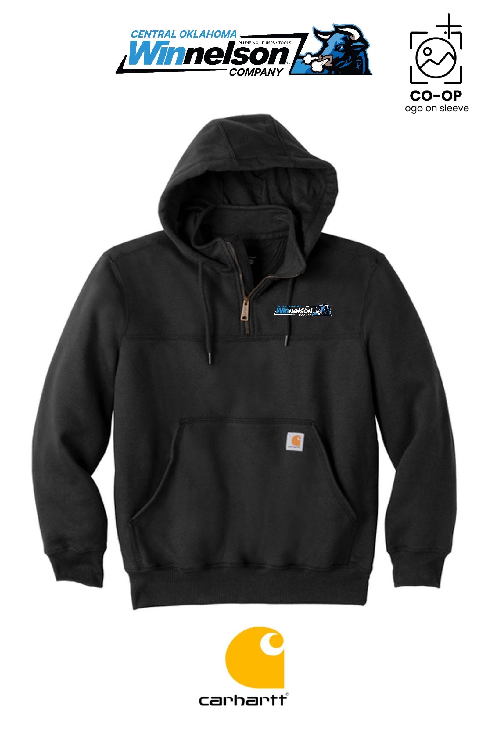 Carhartt® Rain Defender® Paxton Heavyweight Hooded Zip Mock Sweatshirt - Winnelson Central Oklahoma