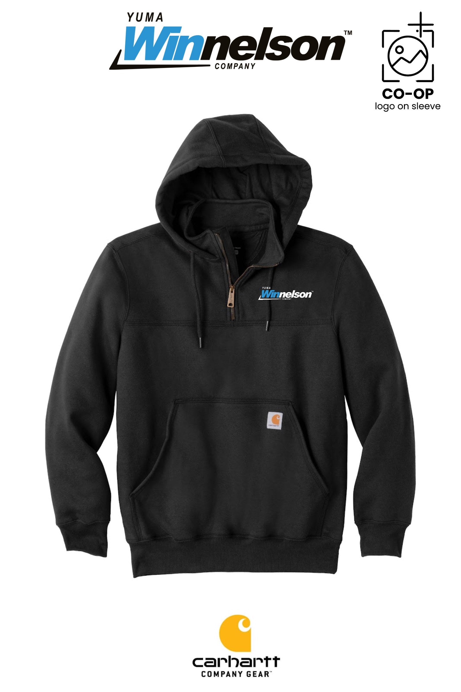 Carhartt® Rain Defender® Paxton Heavyweight Hooded Zip Mock Sweatshirt - Yuma Winnelson