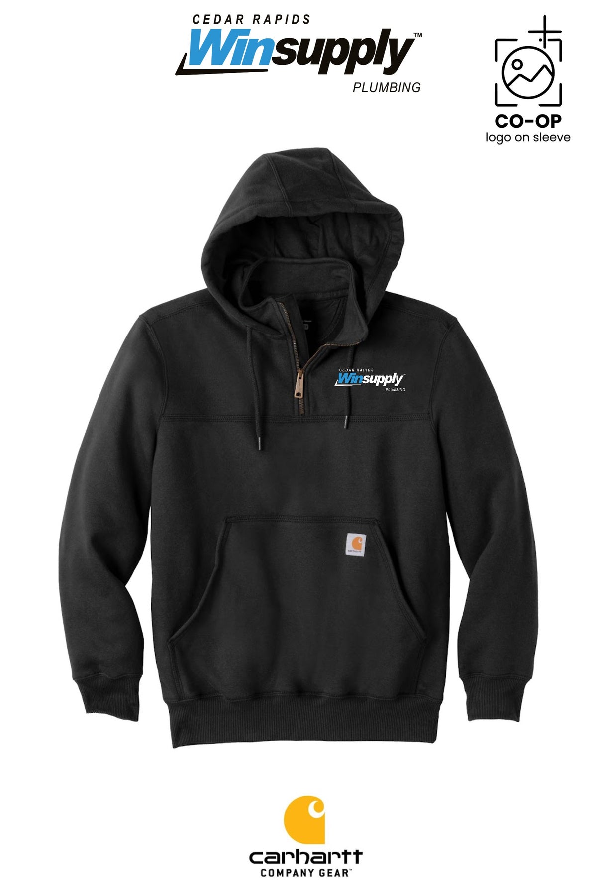 Carhartt® Rain Defender® Paxton Heavyweight Hooded Zip Mock Sweatshirt - Cedar Rapids Winsupply