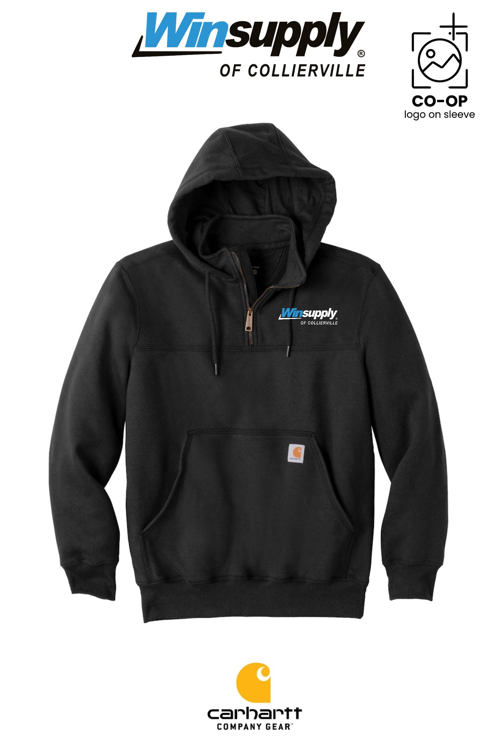 Carhartt® Rain Defender® Paxton Heavyweight Hooded Zip Mock Sweatshirt - Winston Salem Noland