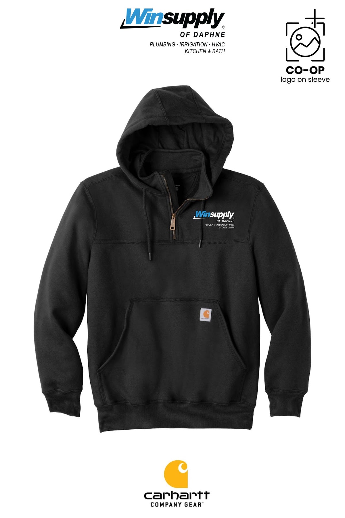 Carhartt® Rain Defender® Paxton Heavyweight Hooded Zip Mock Sweatshirt - Winsupply of Daphne