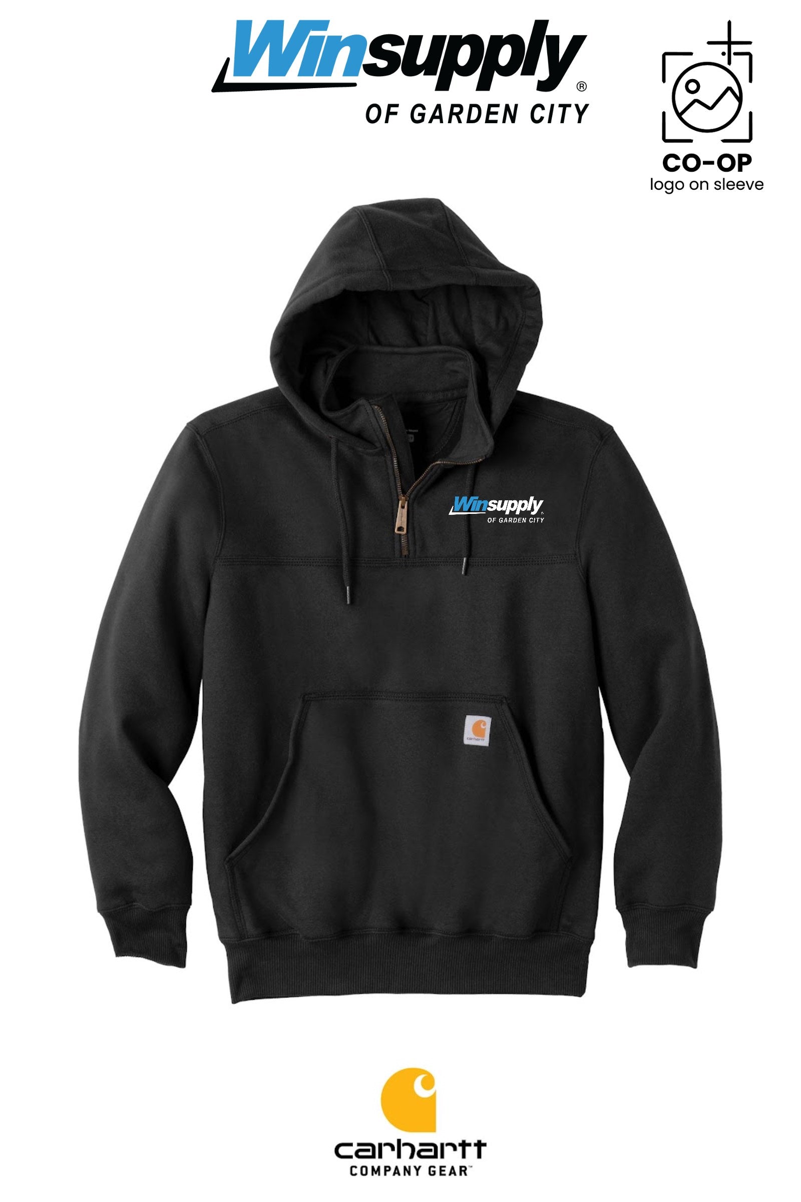 Carhartt® Rain Defender® Paxton Heavyweight Hooded Zip Mock Sweatshirt - Winsupply Garden City KS Co.