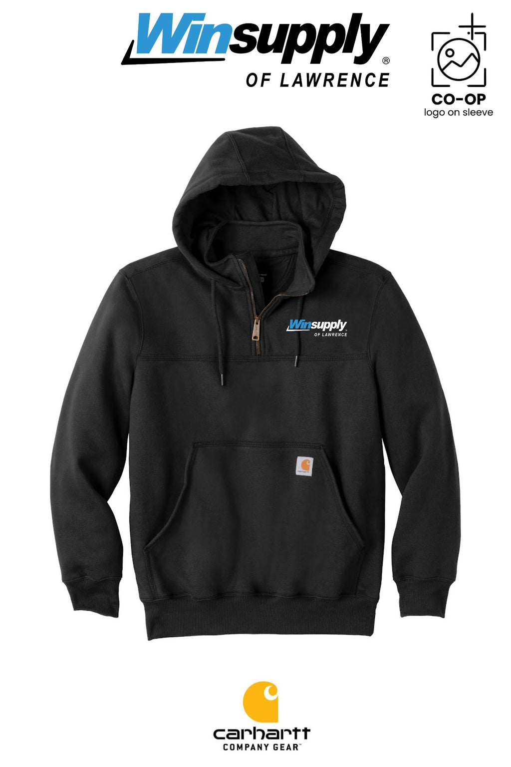 Carhartt® Rain Defender® Paxton Heavyweight Hooded Zip Mock Sweatshirt - Winsupply of Lawrence