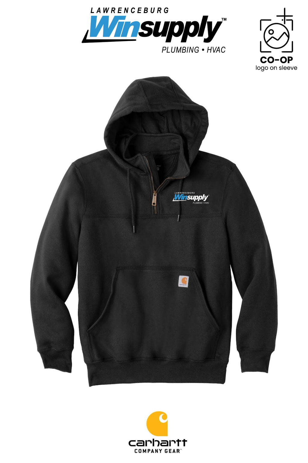Carhartt® Rain Defender® Paxton Heavyweight Hooded Zip Mock Sweatshirt - Lawrenceburg Winsupply