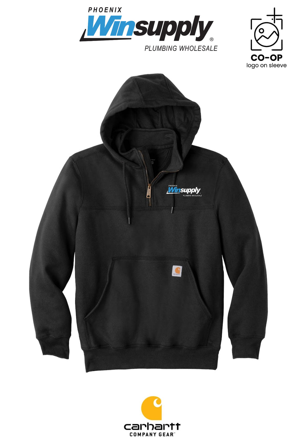 Carhartt® Rain Defender® Paxton Heavyweight Hooded Zip Mock Sweatshirt - Phoenix Winsupply
