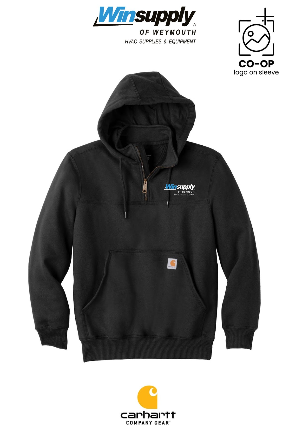 Carhartt® Rain Defender® Paxton Heavyweight Hooded Zip Mock Sweatshirt - Winsupply of Weymouth
