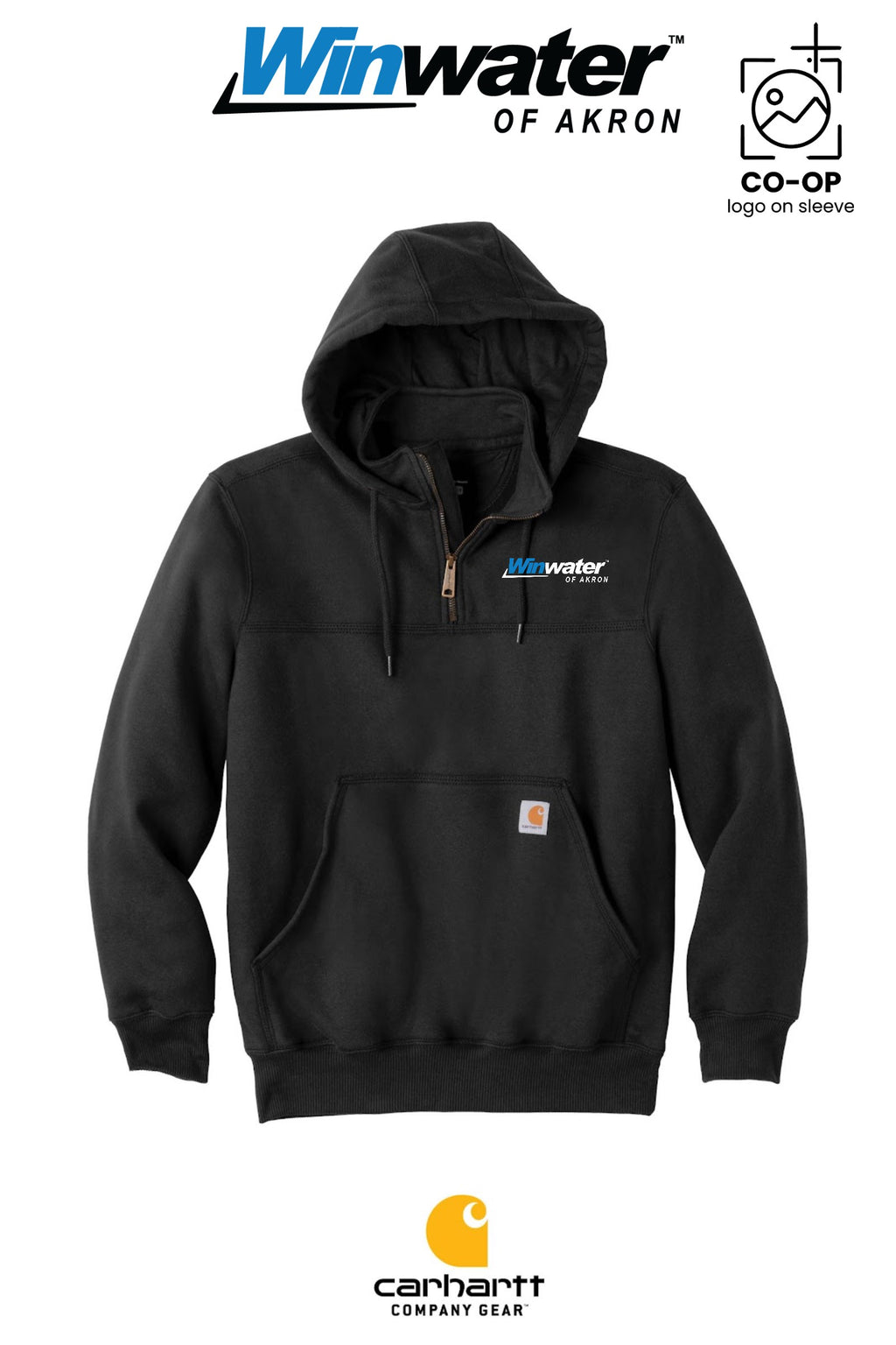 Carhartt® Rain Defender® Paxton Heavyweight Hooded Zip Mock Sweatshirt - Winwater of Akron