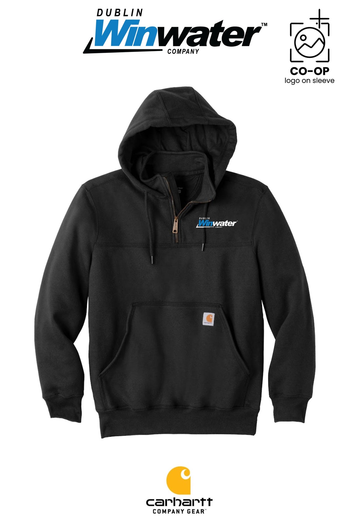 Carhartt® Rain Defender® Paxton Heavyweight Hooded Zip Mock Sweatshirt - Dublin Winwater