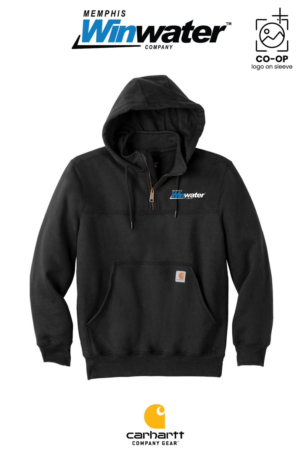 Carhartt® Rain Defender® Paxton Heavyweight Hooded Zip Mock Sweatshirt - Memphis Winwater