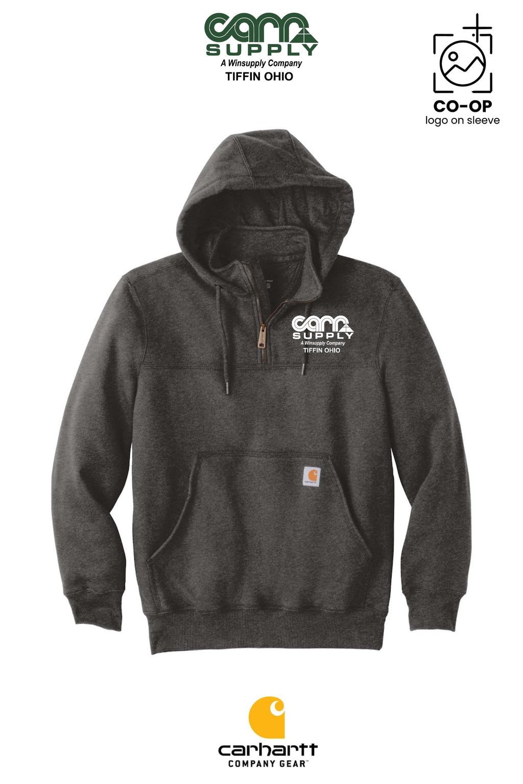 Carhartt® Rain Defender® Paxton Heavyweight Hooded Zip Mock Sweatshirt - Carr Supply - Tiffin