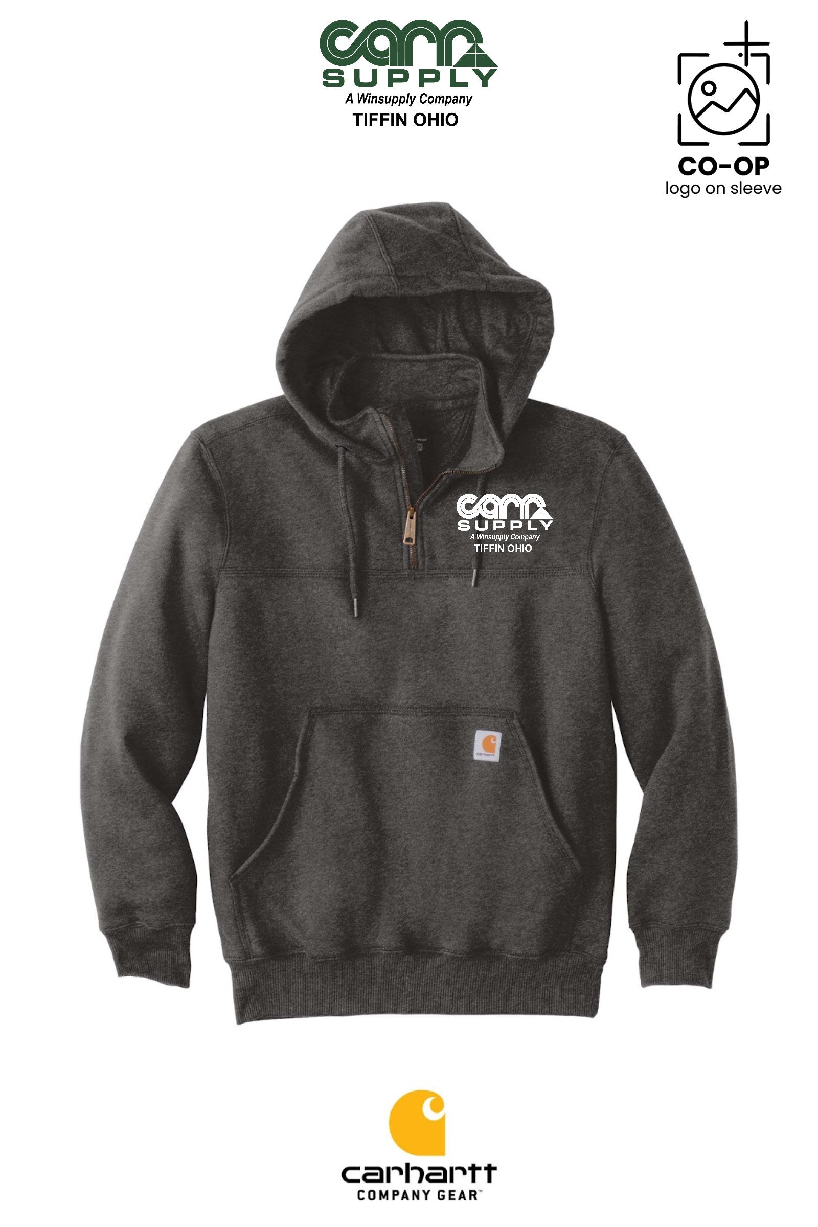 Carhartt® Rain Defender® Paxton Heavyweight Hooded Zip Mock Sweatshirt - Carr Supply - Tiffin