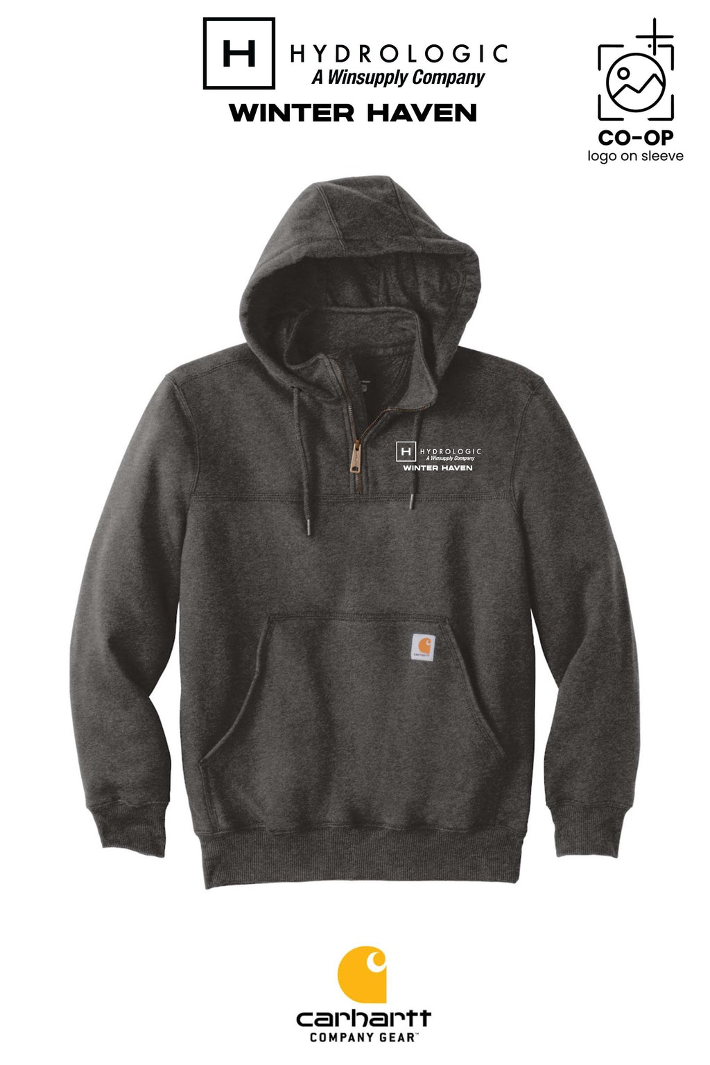 Carhartt® Rain Defender® Paxton Heavyweight Hooded Zip Mock Sweatshirt - Winsupply of Winter Haven