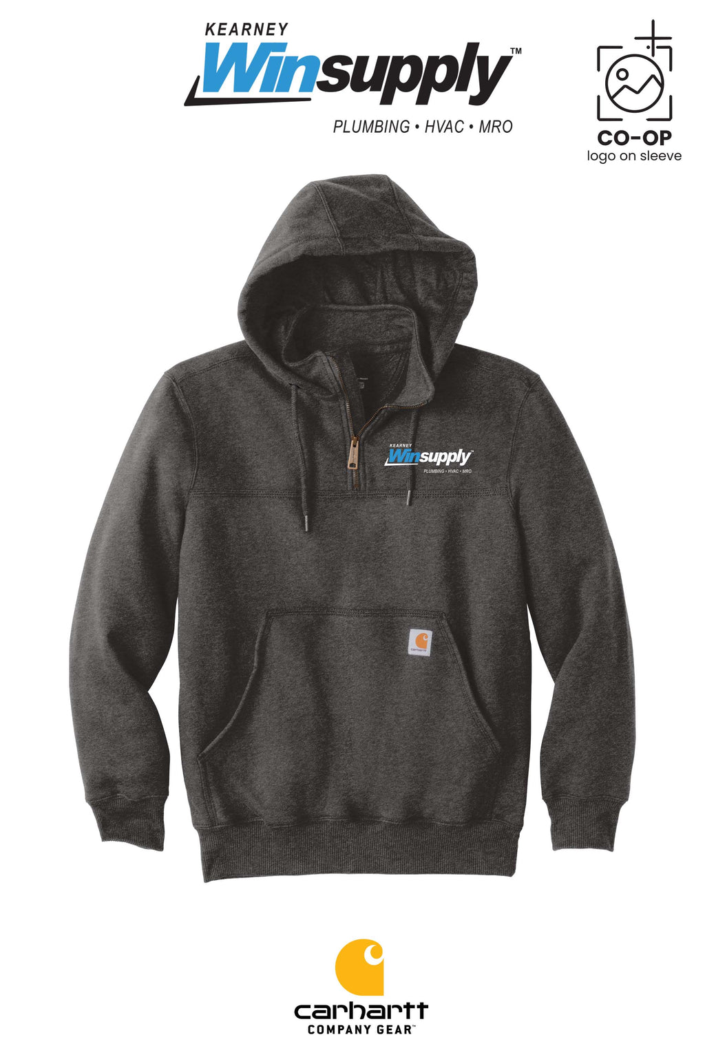 Carhartt® Rain Defender® Paxton Heavyweight Hooded Zip Mock Sweatshirt - Kearney Winsupply