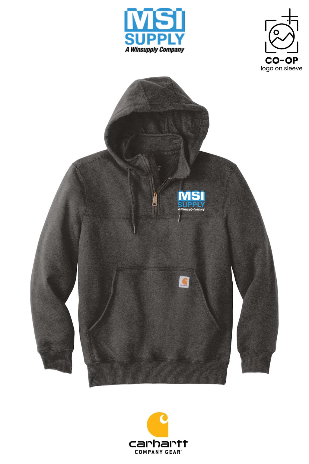 Carhartt® Rain Defender® Paxton Heavyweight Hooded Zip Mock Sweatshirt - MSI Supply Houston