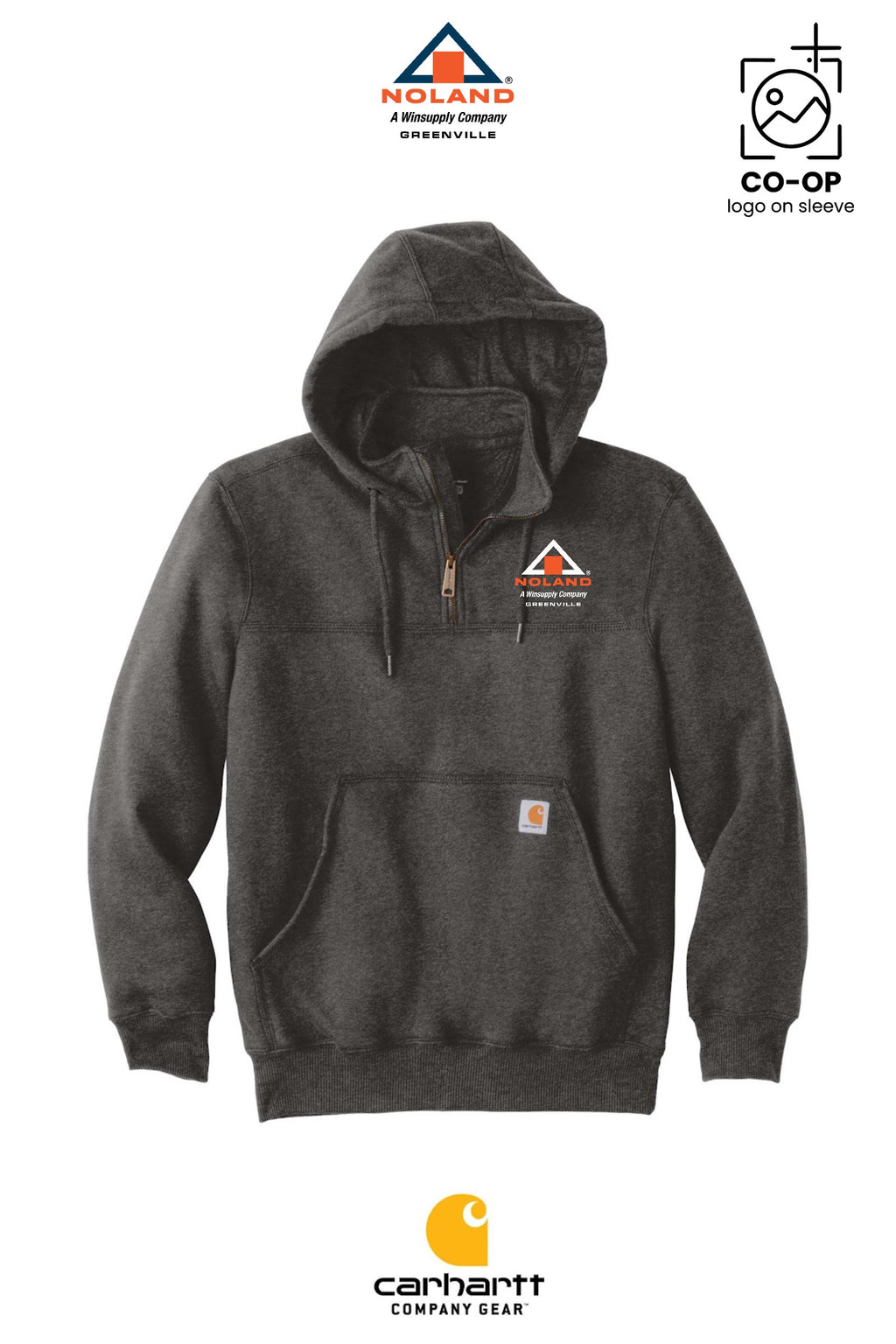 Carhartt® Rain Defender® Paxton Heavyweight Hooded Zip Mock Sweatshirt - Greenville Noland Co.