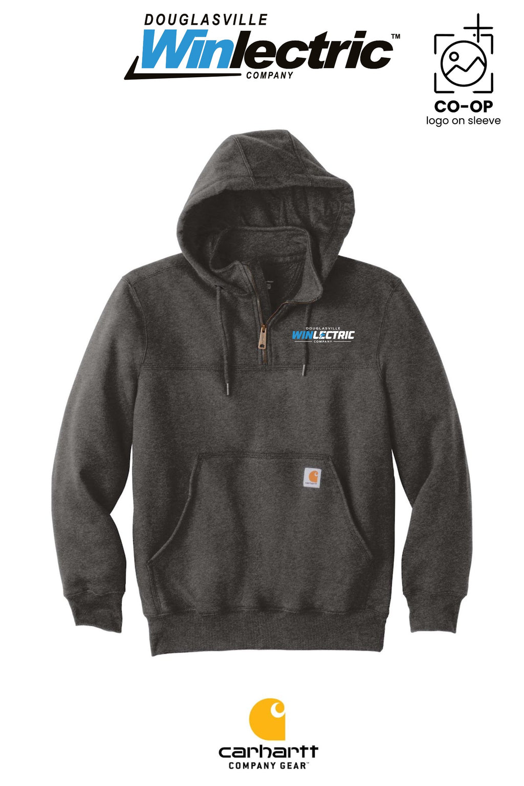 Carhartt® Rain Defender® Paxton Heavyweight Hooded Zip Mock Sweatshirt - Douglasville Winlectric