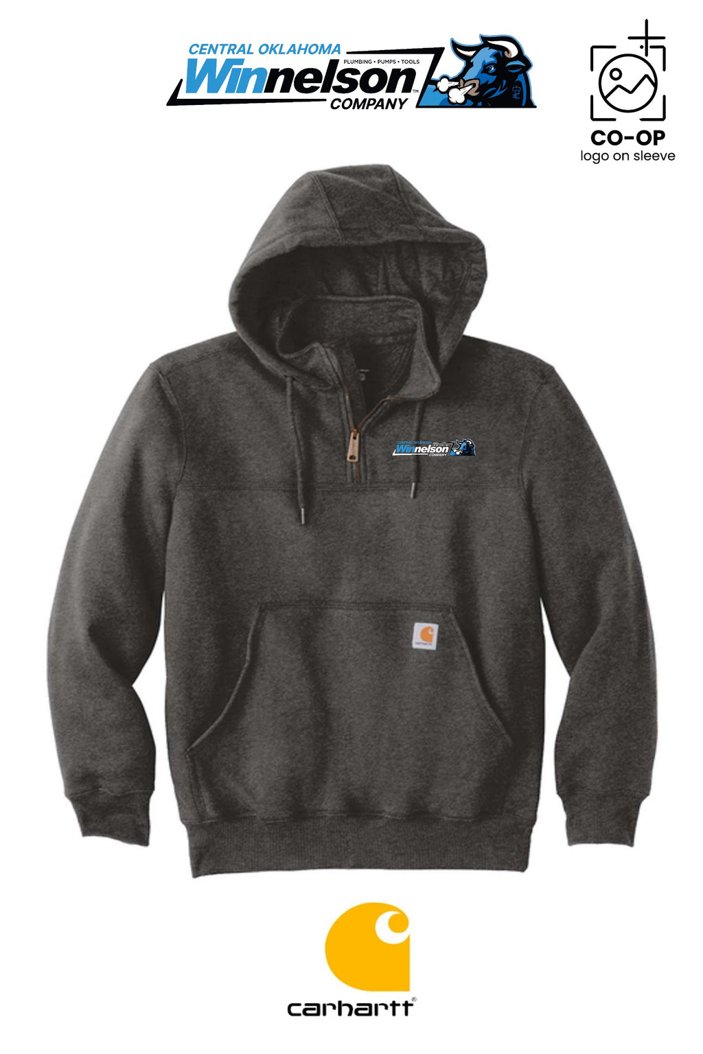 Carhartt® Rain Defender® Paxton Heavyweight Hooded Zip Mock Sweatshirt - Winnelson Central Oklahoma