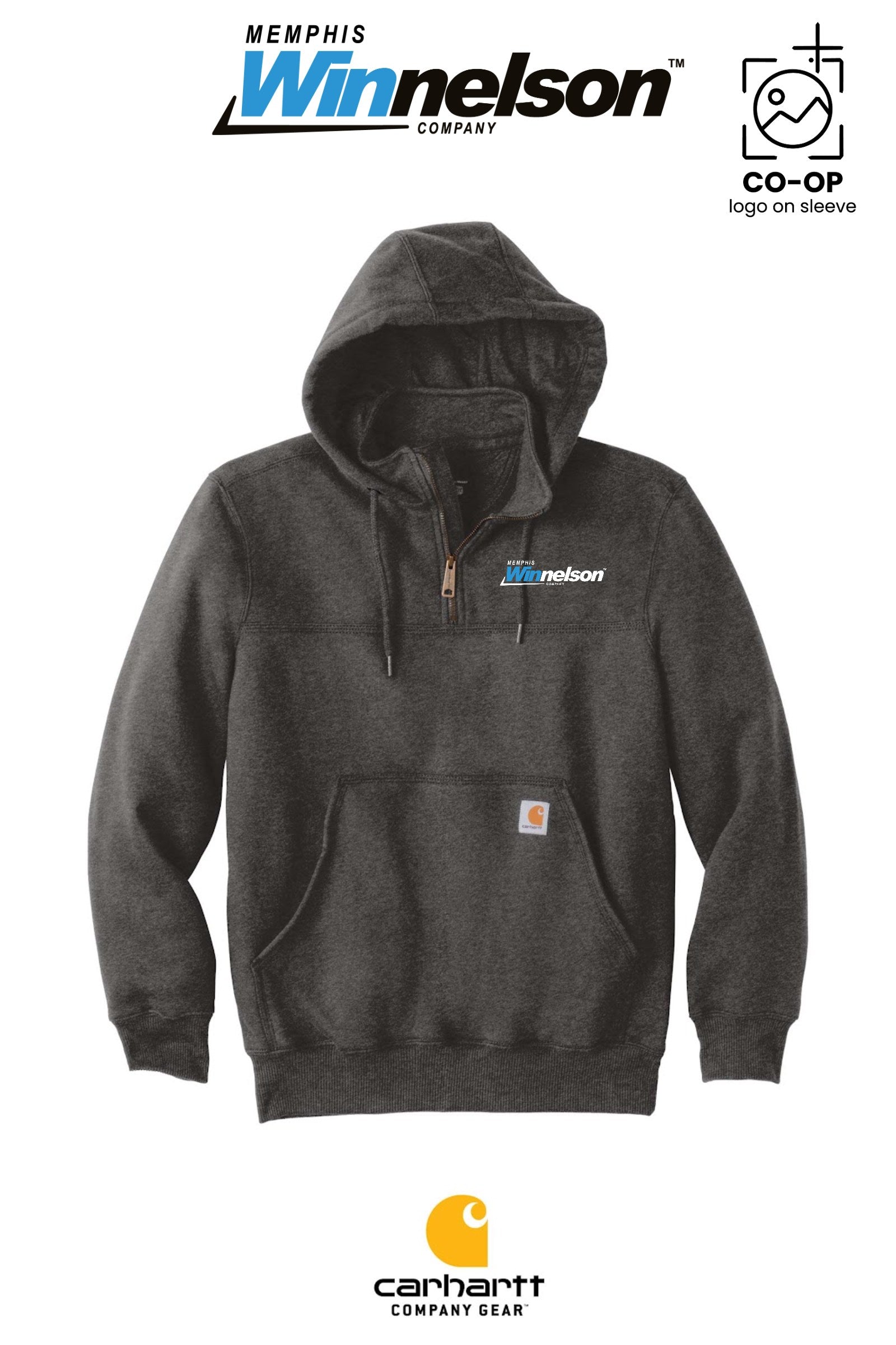 Carhartt® Rain Defender® Paxton Heavyweight Hooded Zip Mock Sweatshirt - Memphis Winnelson