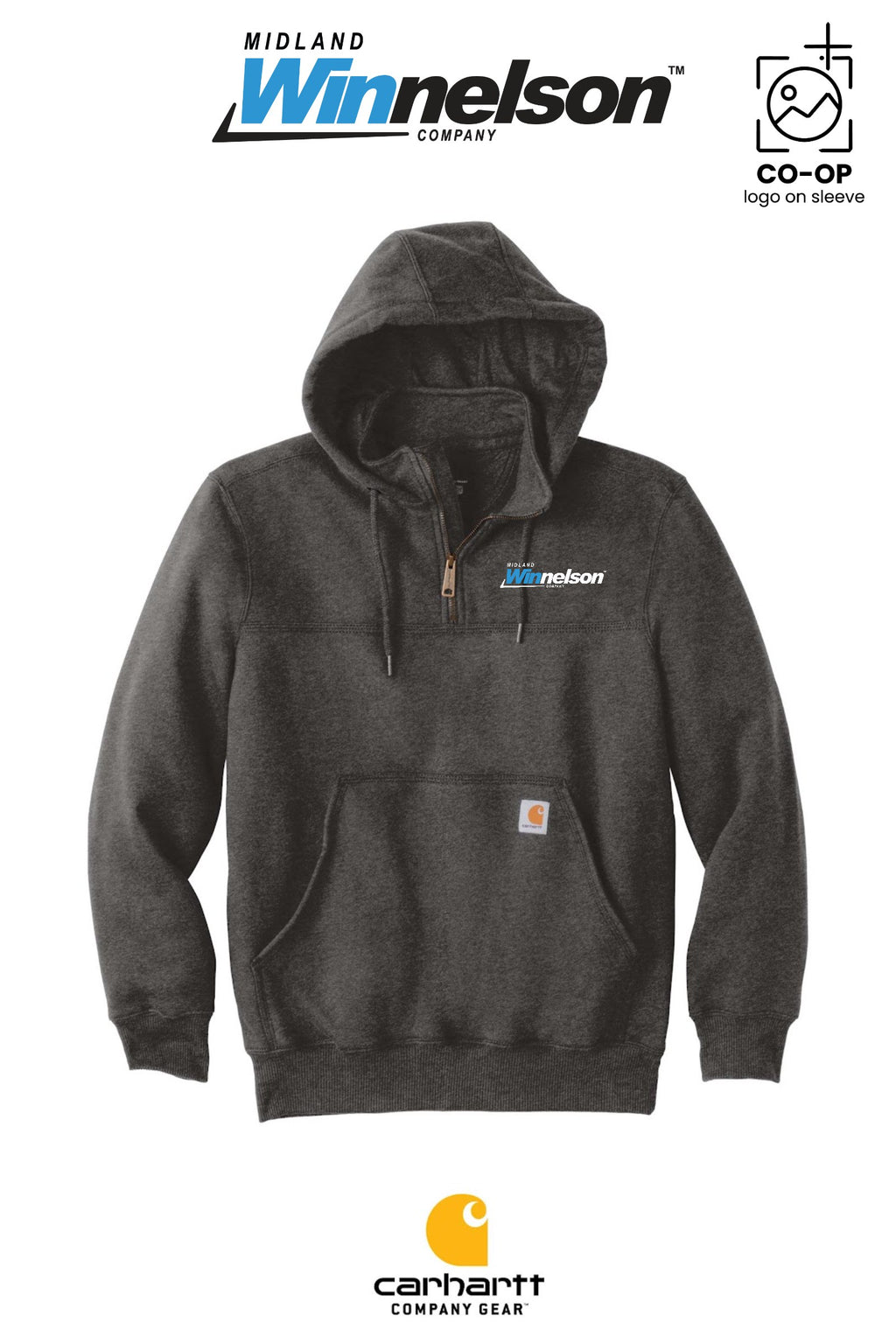 Carhartt® Rain Defender® Paxton Heavyweight Hooded Zip Mock Sweatshirt - Midland Winnelson