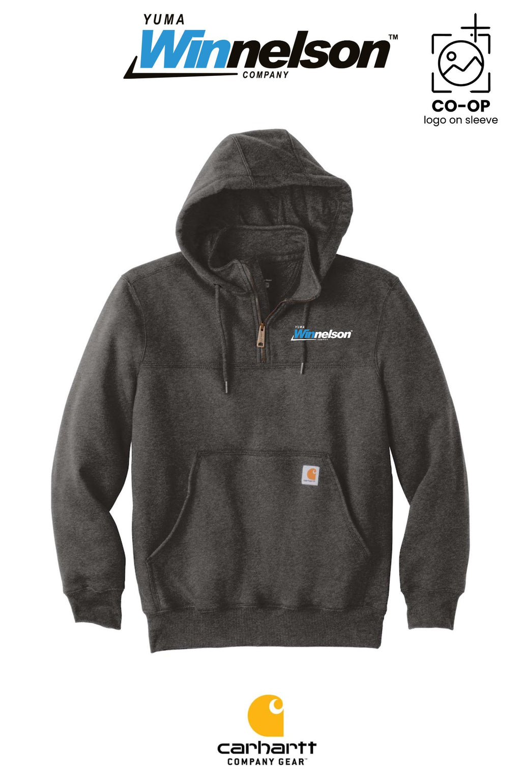 Carhartt® Rain Defender® Paxton Heavyweight Hooded Zip Mock Sweatshirt - Yuma Winnelson