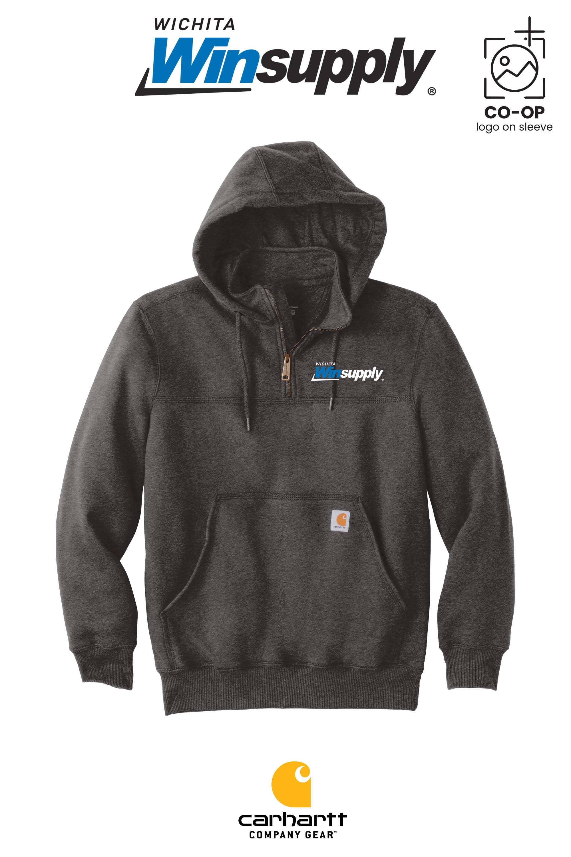Carhartt® Rain Defender® Paxton Heavyweight Hooded Zip Mock Sweatshirt - Wichita Winsupply