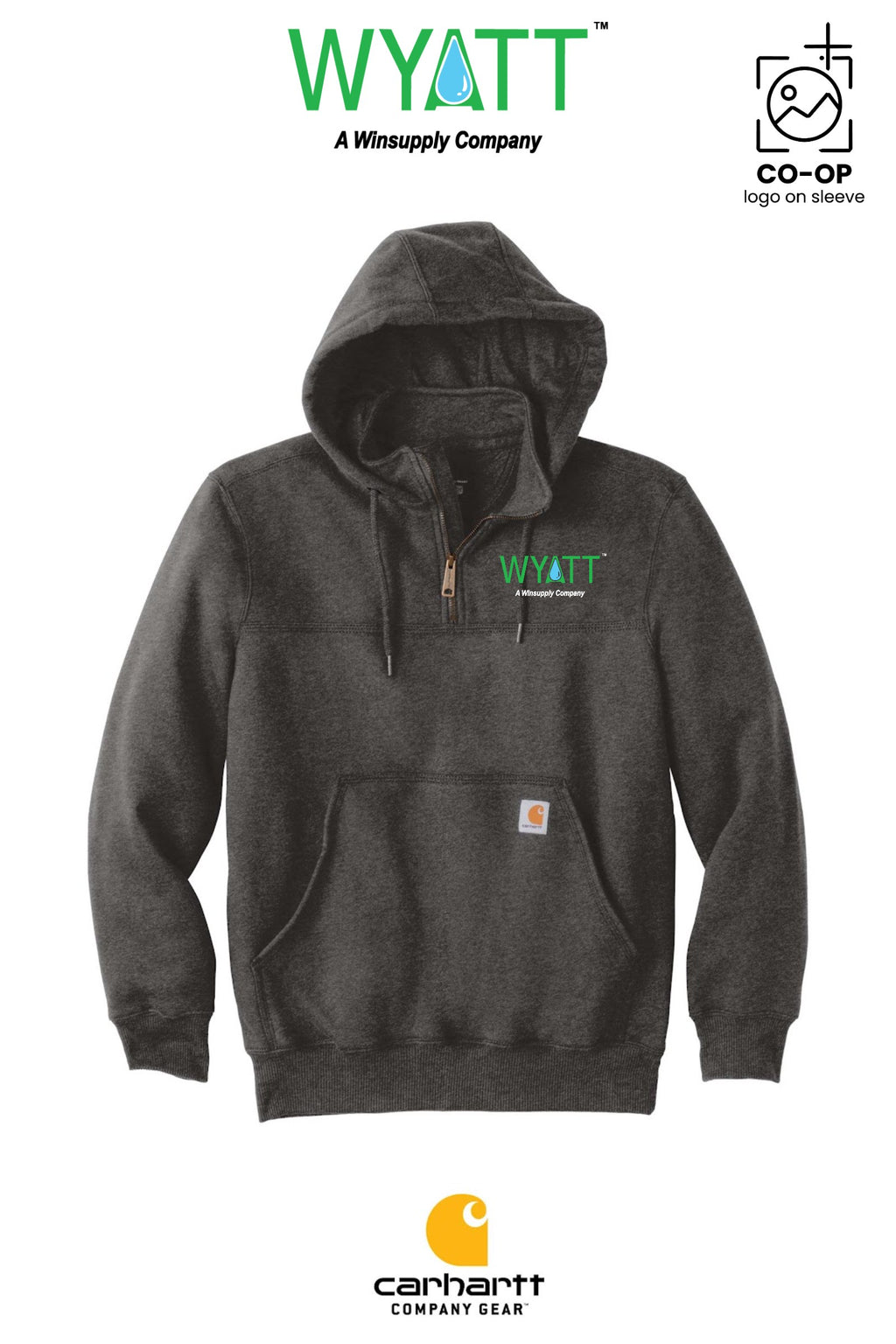 Carhartt® Rain Defender® Paxton Heavyweight Hooded Zip Mock Sweatshirt - Wyatt Irrigation of Santa Rosa