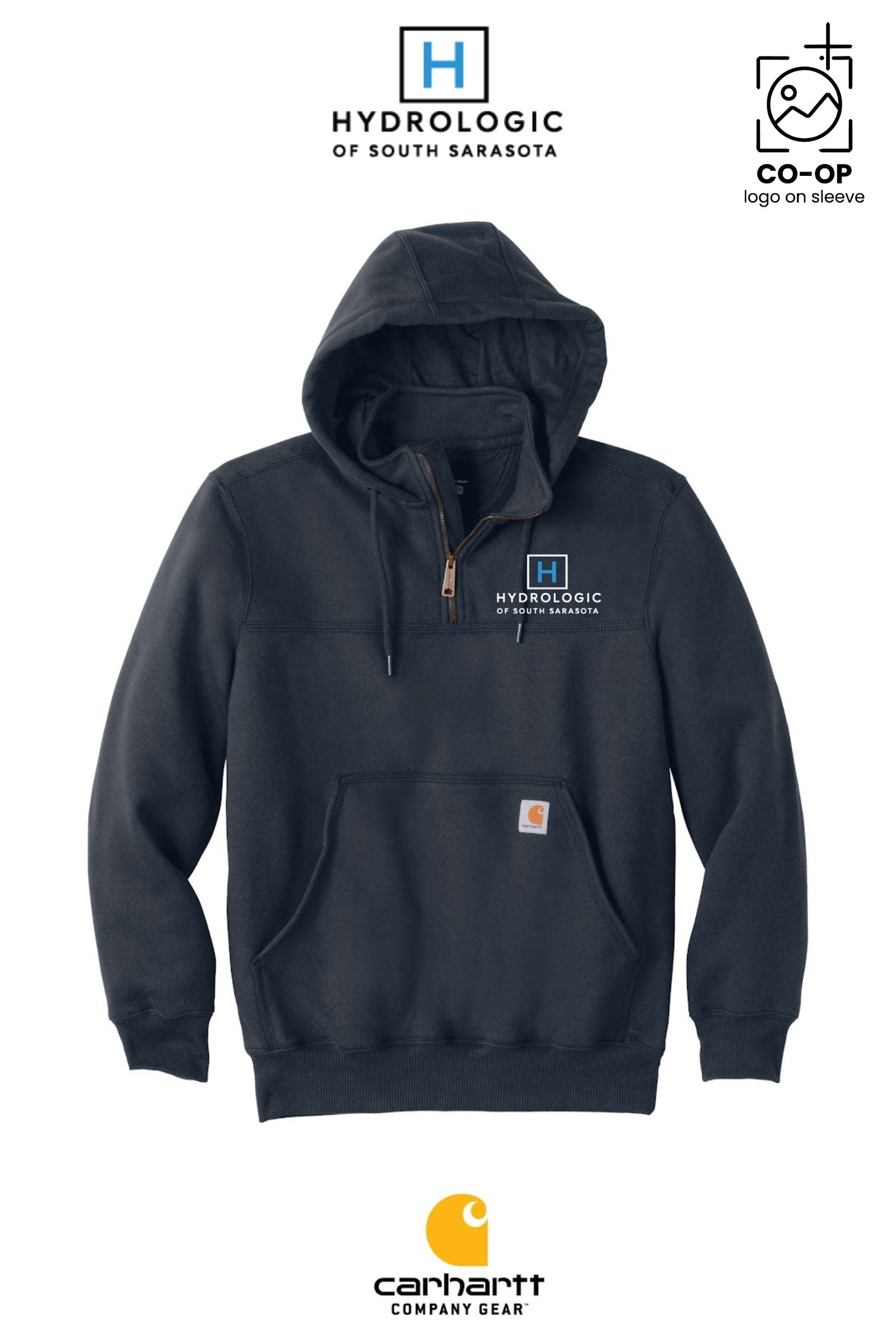Carhartt® Rain Defender® Paxton Heavyweight Hooded Zip Mock Sweatshirt - Winsupply Sarasota FL Co.