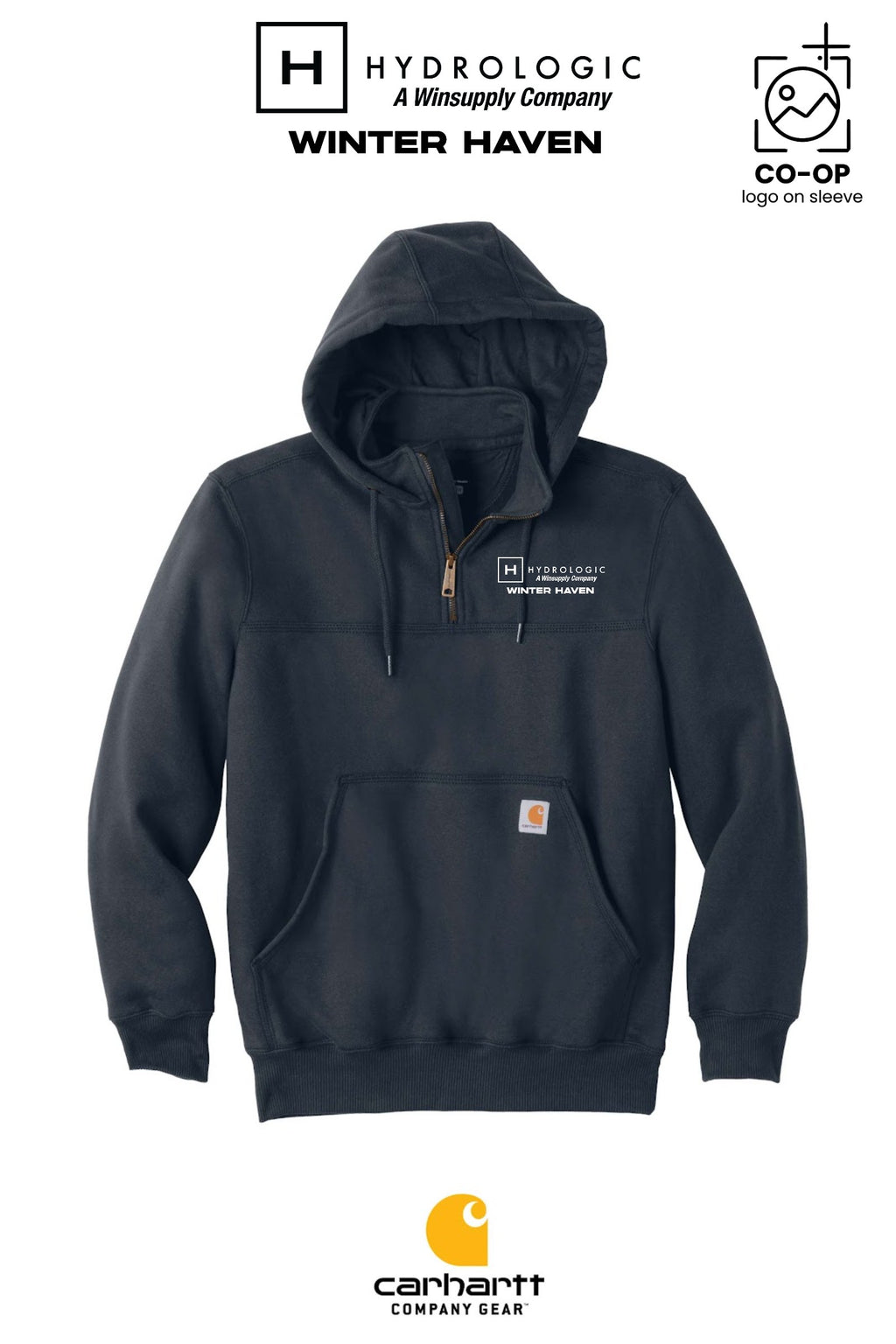 Carhartt® Rain Defender® Paxton Heavyweight Hooded Zip Mock Sweatshirt - Winsupply of Winter Haven