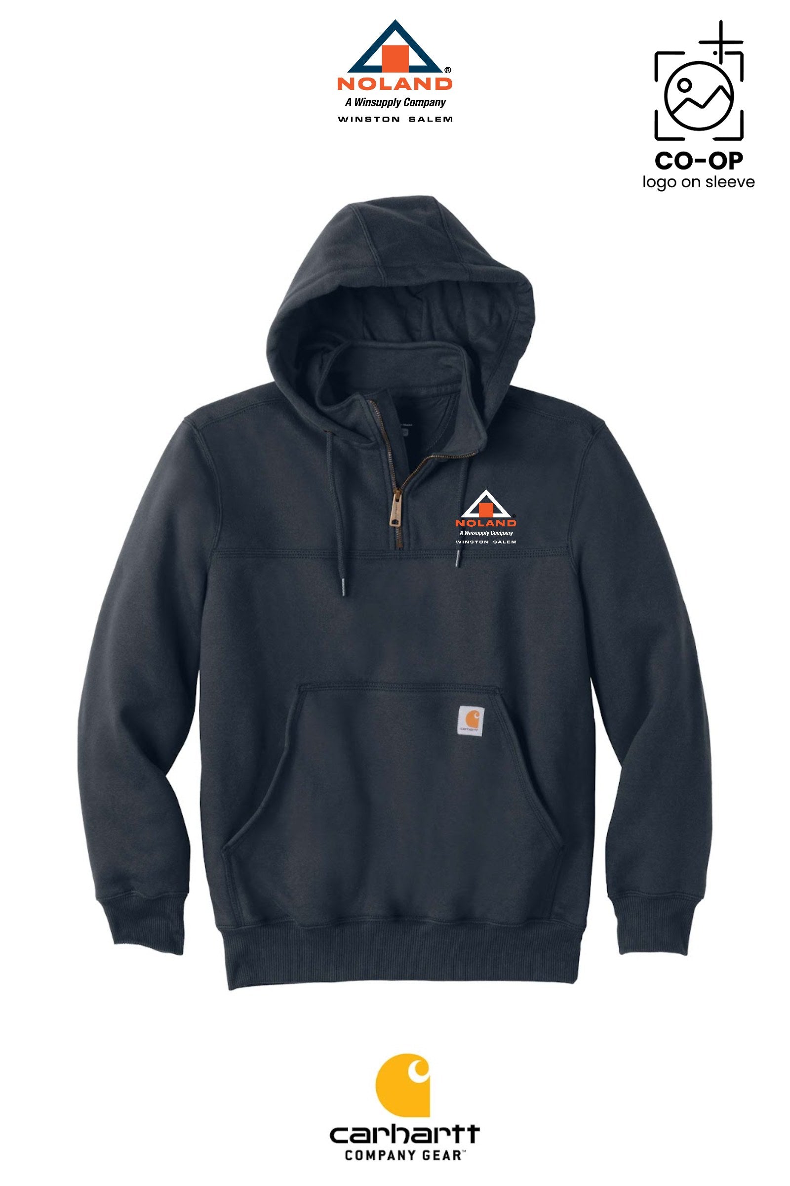 Carhartt® Rain Defender® Paxton Heavyweight Hooded Zip Mock Sweatshirt - Winston Salem Noland