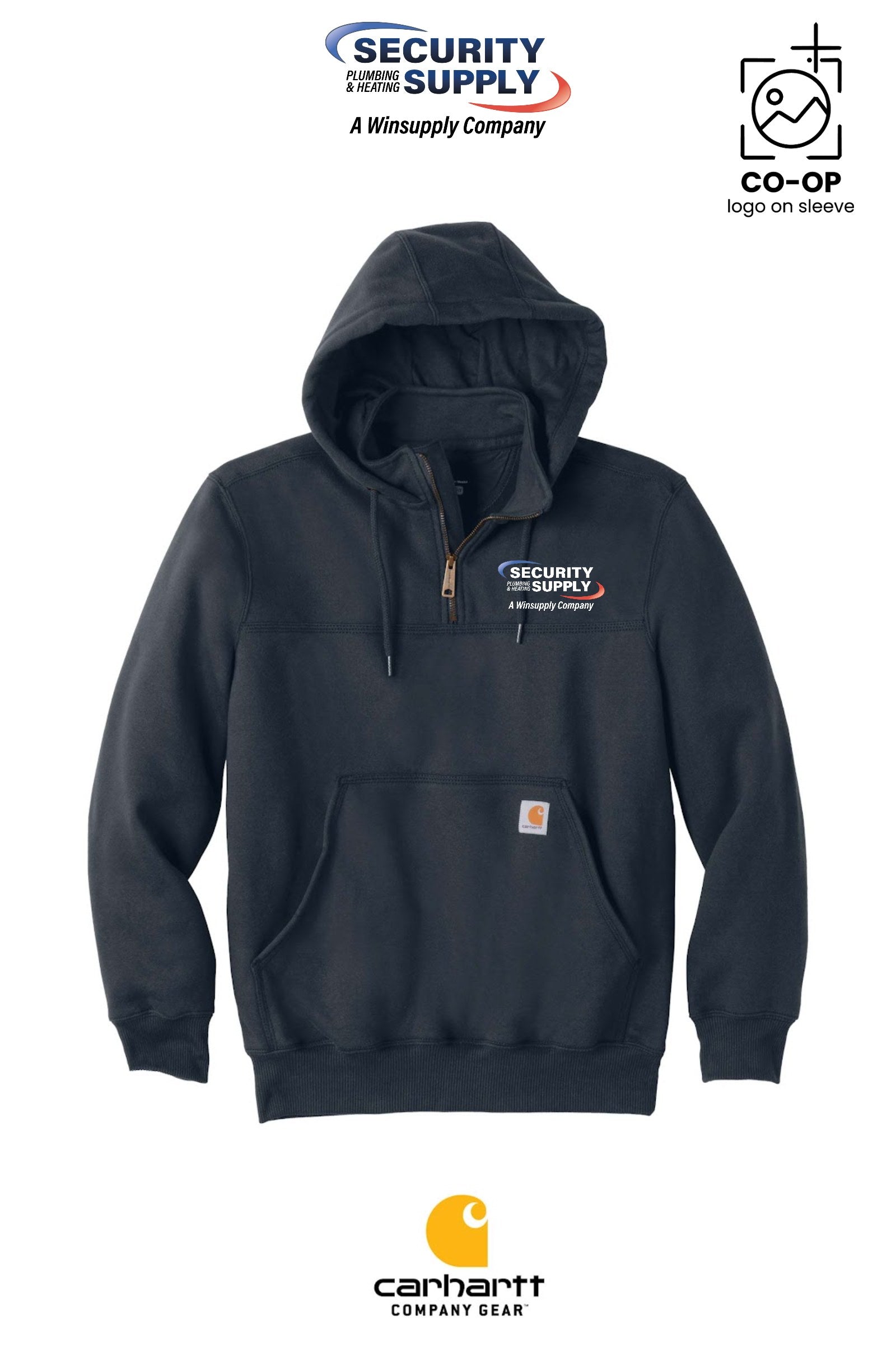 Carhartt® Rain Defender® Paxton Heavyweight Hooded Zip Mock Sweatshirt - SPHS Watertown