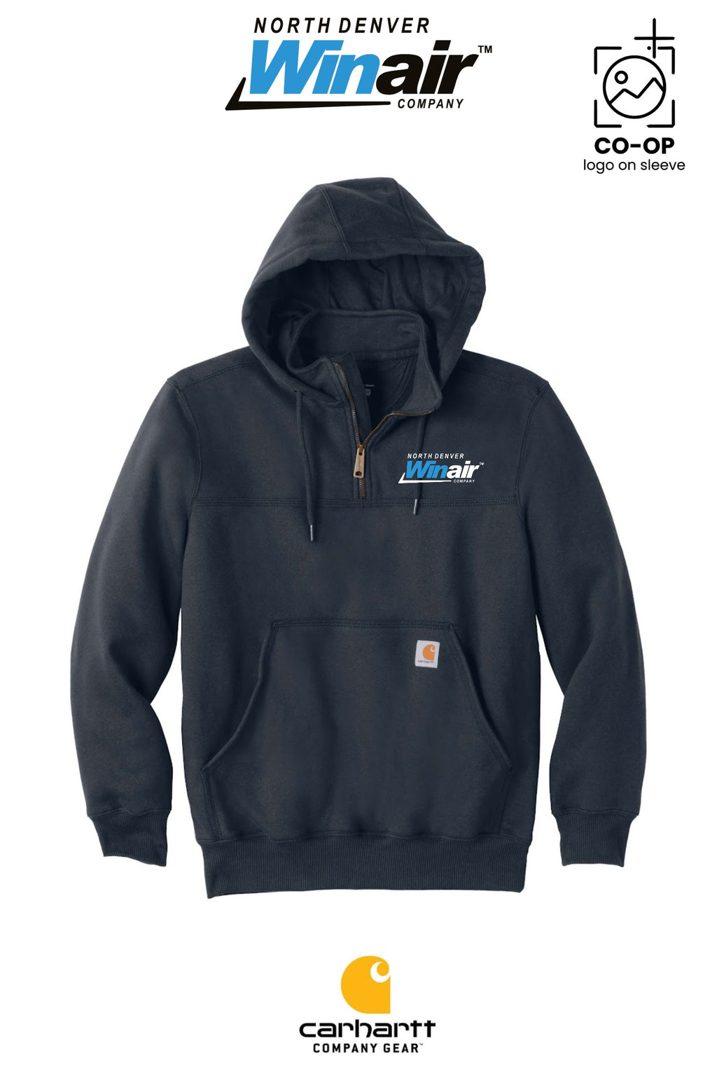 Carhartt® Rain Defender® Paxton Heavyweight Hooded Zip Mock Sweatshirt - North Denver Winair