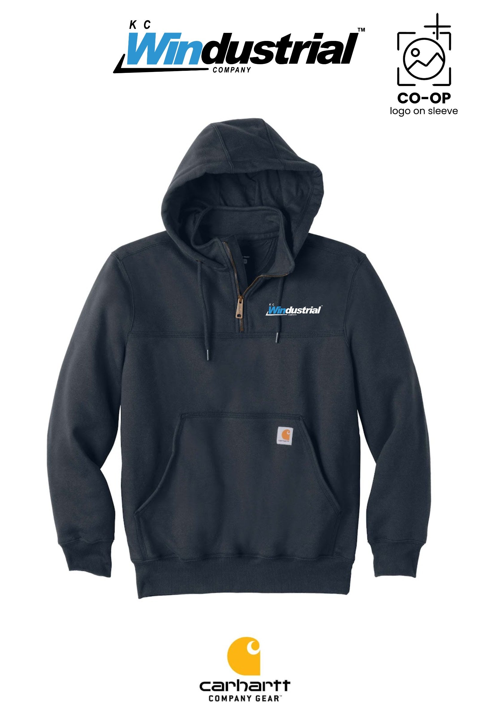 Carhartt® Rain Defender® Paxton Heavyweight Hooded Zip Mock Sweatshirt - KC Windustrial