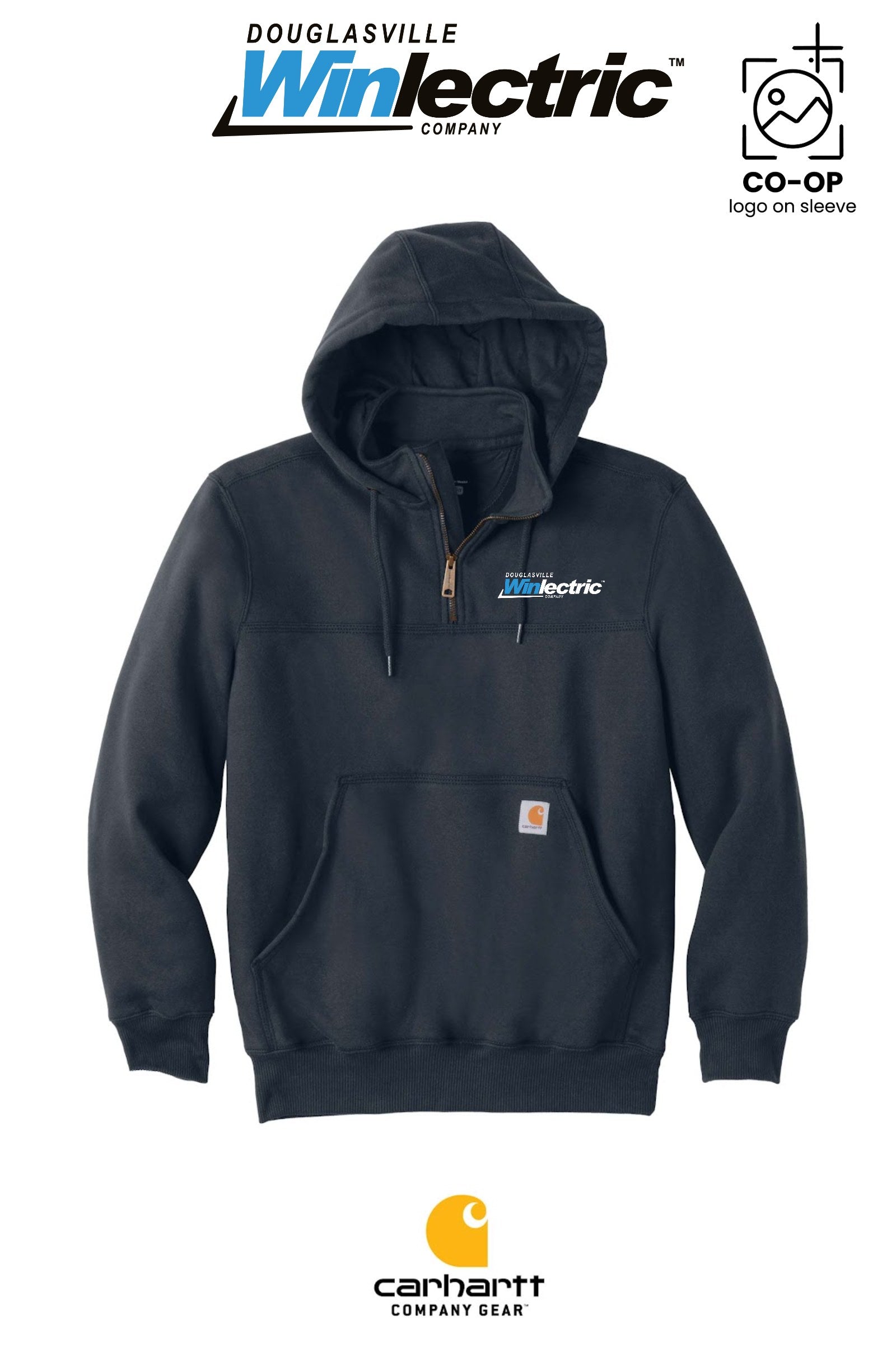 Carhartt® Rain Defender® Paxton Heavyweight Hooded Zip Mock Sweatshirt - Douglasville Winlectric