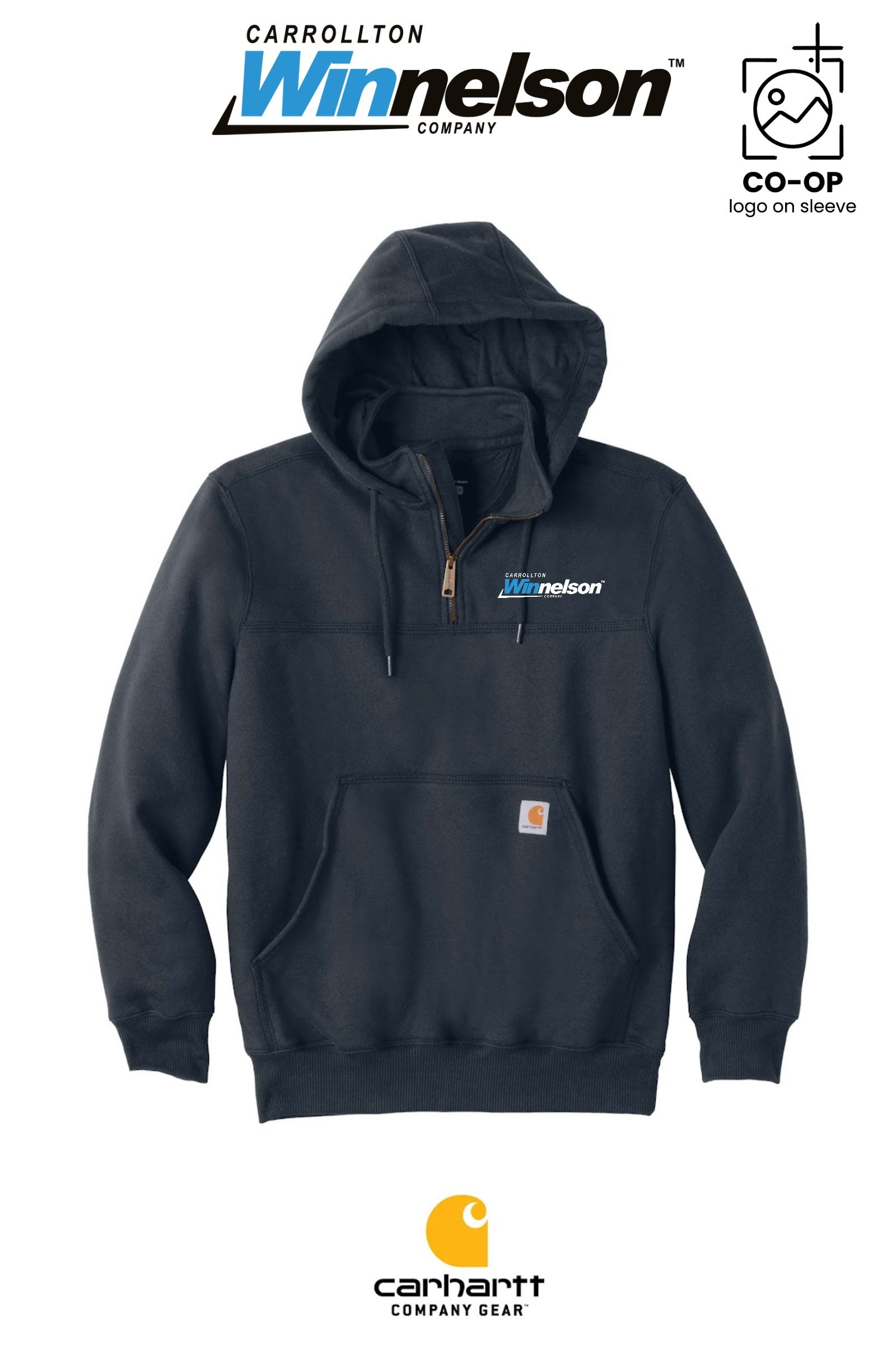Carhartt® Rain Defender® Paxton Heavyweight Hooded Zip Mock Sweatshirt - Carrollton Winnelson