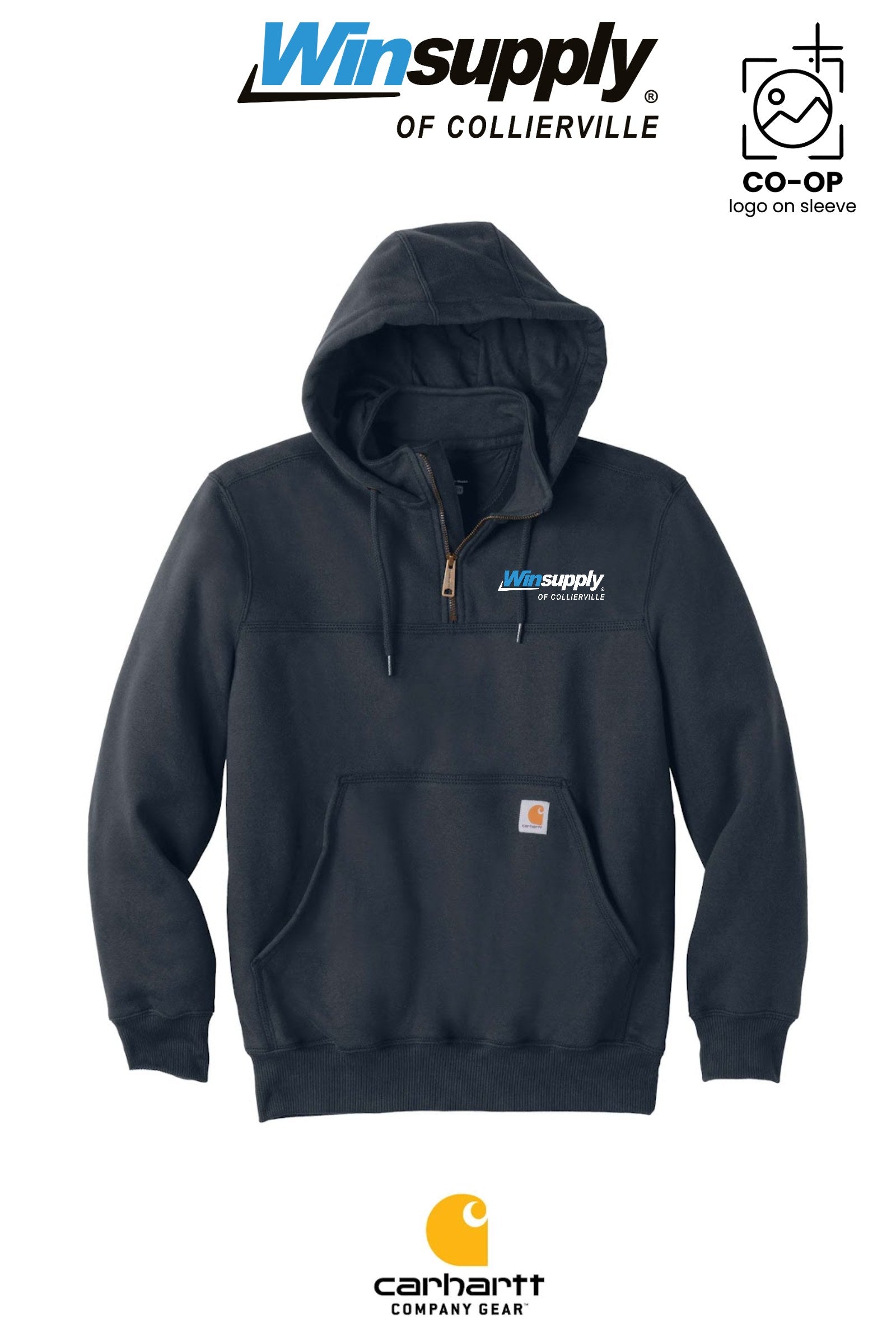 Carhartt® Rain Defender® Paxton Heavyweight Hooded Zip Mock Sweatshirt - Winston Salem Noland