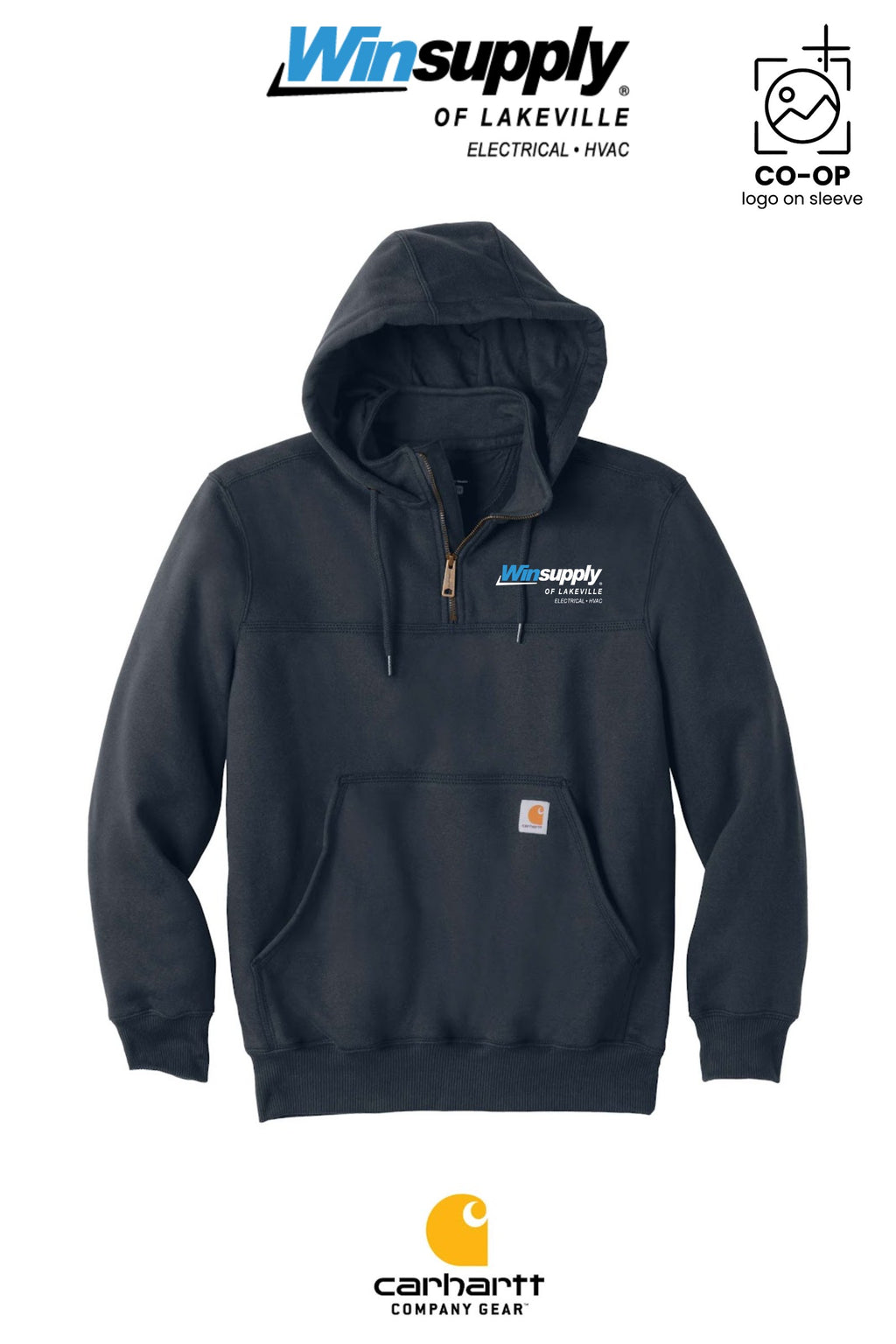 Carhartt® Rain Defender® Paxton Heavyweight Hooded Zip Mock Sweatshirt - Winsupply of Lakeville
