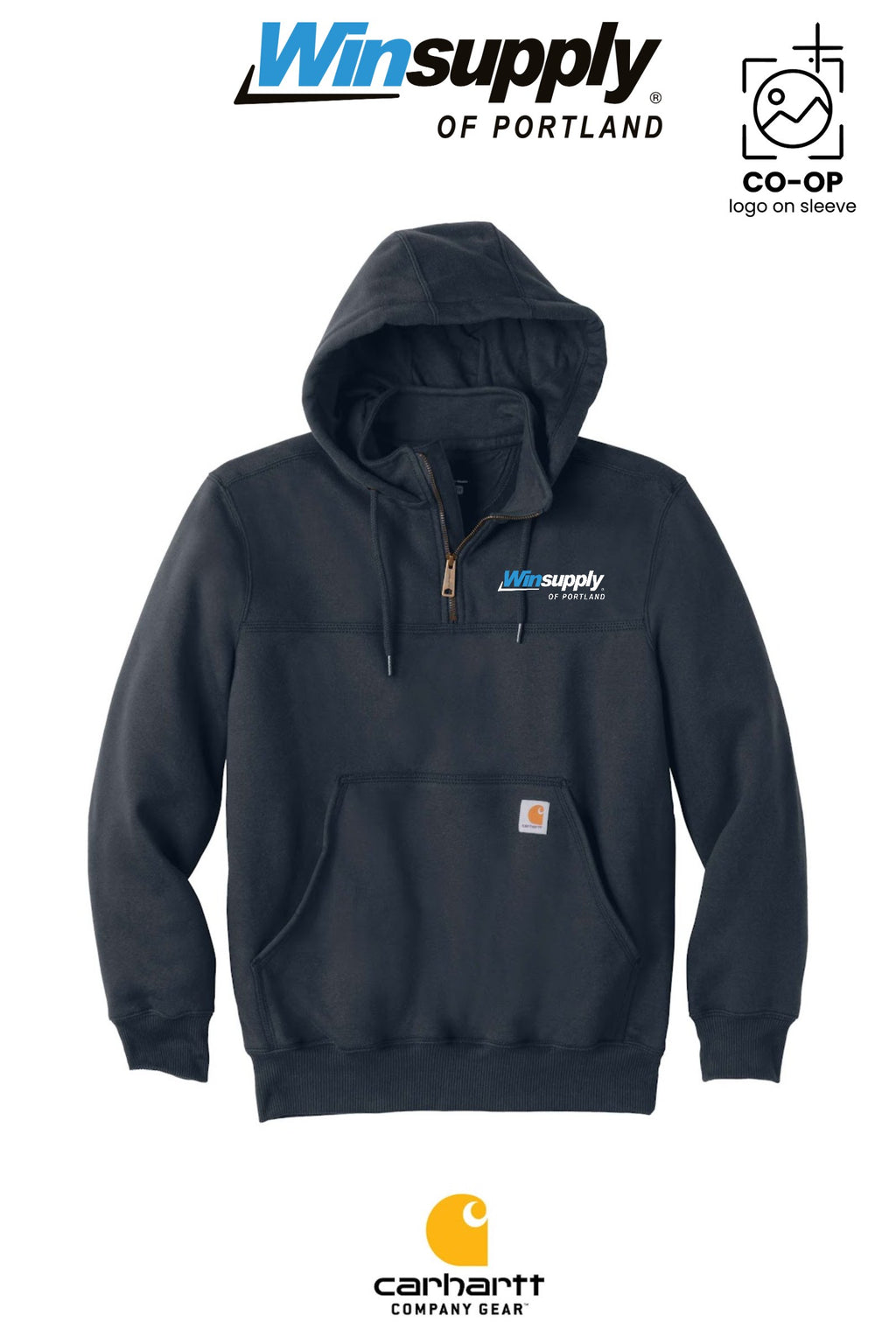 Carhartt® Rain Defender® Paxton Heavyweight Hooded Zip Mock Sweatshirt - Winsupply of Portland